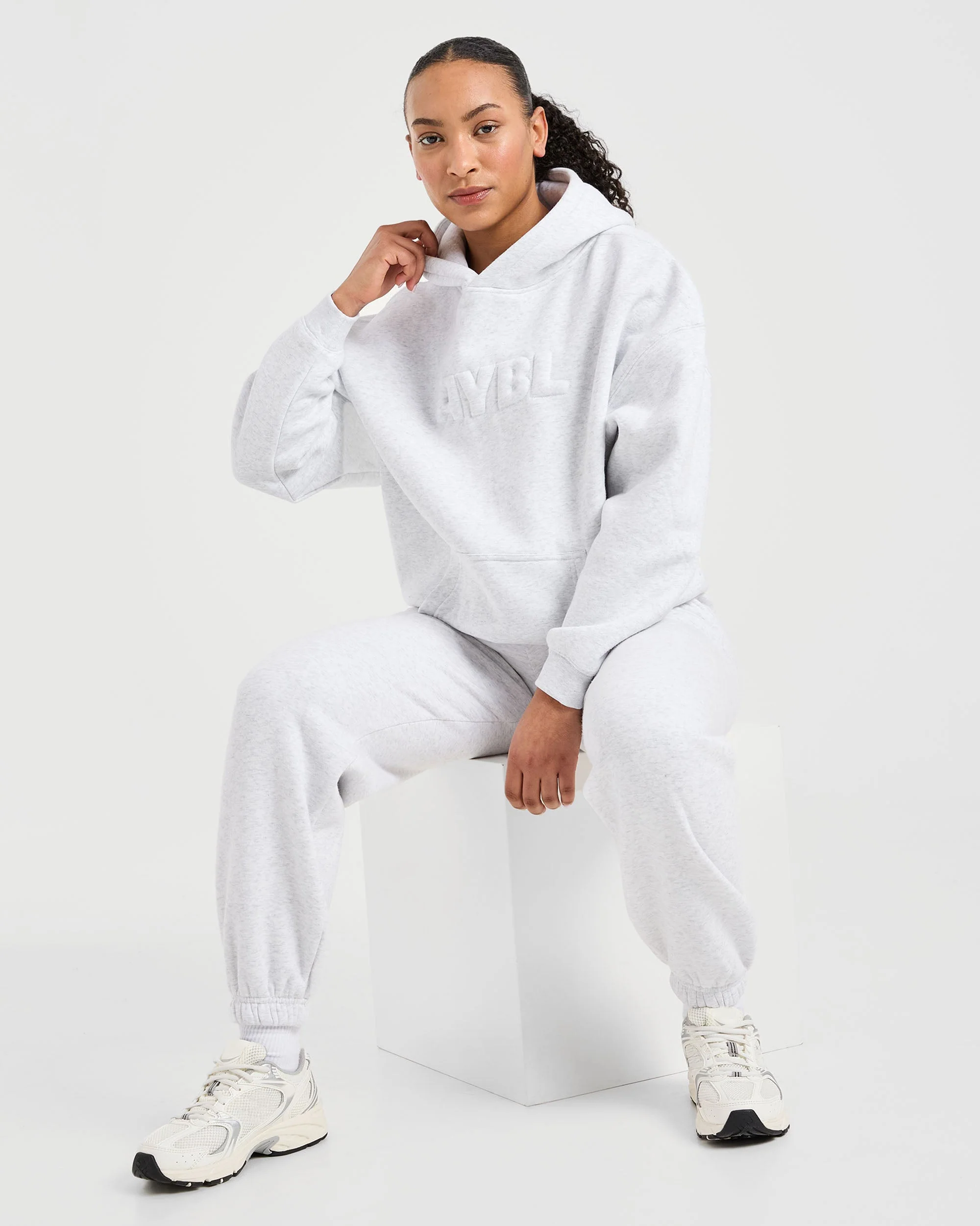 Classic Plush Oversized Hoodie - Heather Grey - Image 8