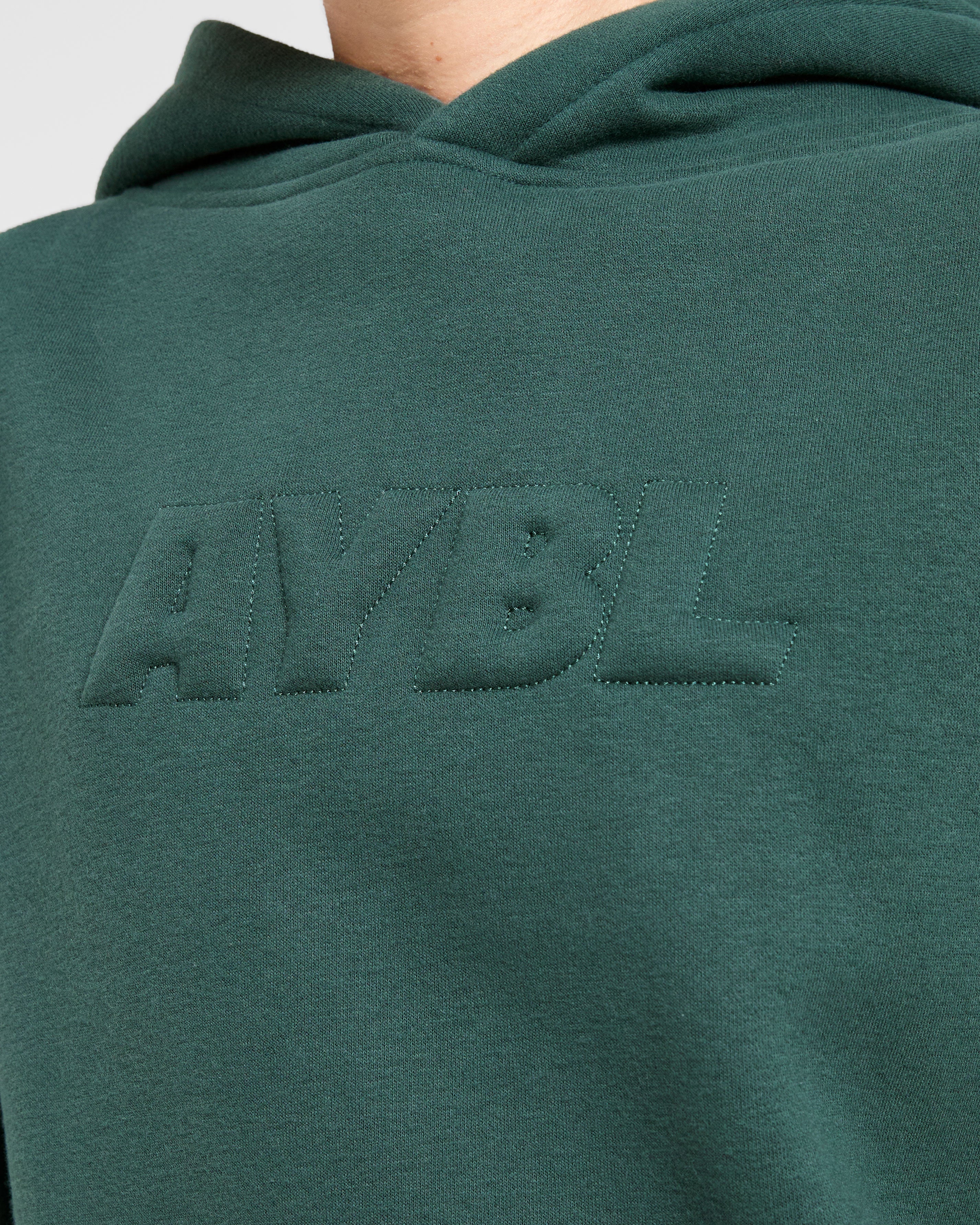 Classic Plush Oversized Hoodie - Pine Green - Image 5