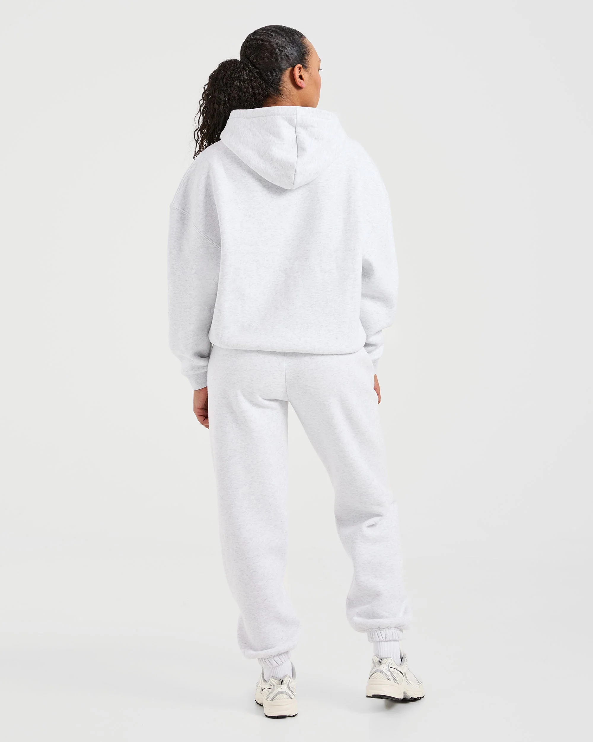 Classic Plush Oversized Joggers - Heather Grey - Image 4