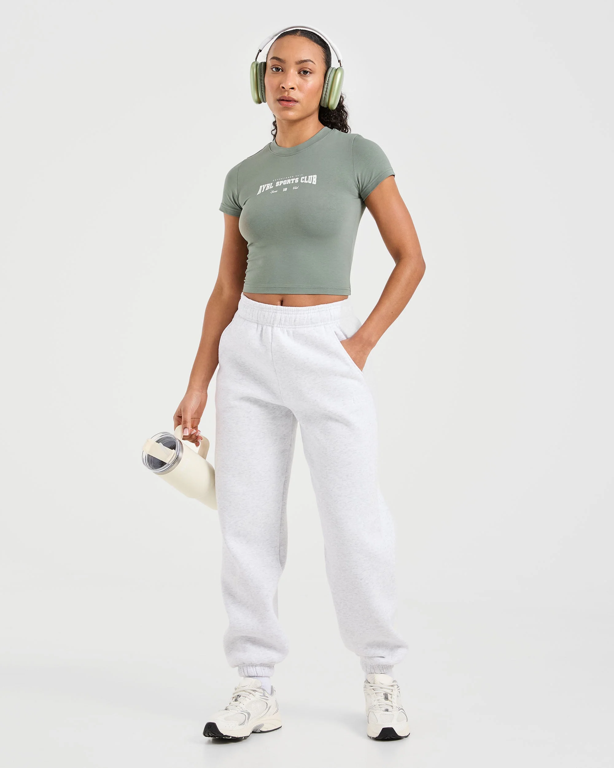 Classic Plush Oversized Joggers - Heather Grey - Image 8