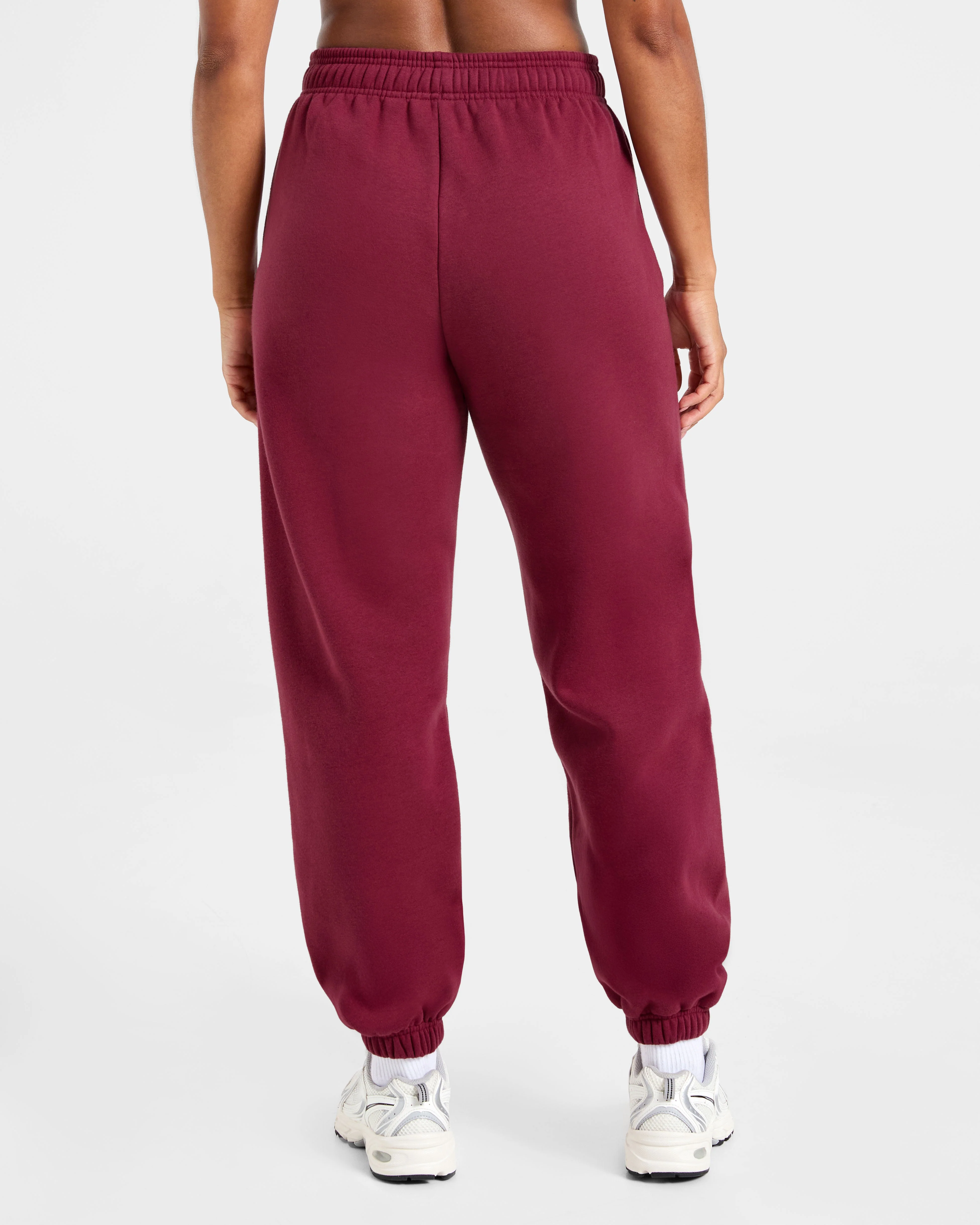 Classic Plush Oversized Joggers - Muted Raspberry - Image 2