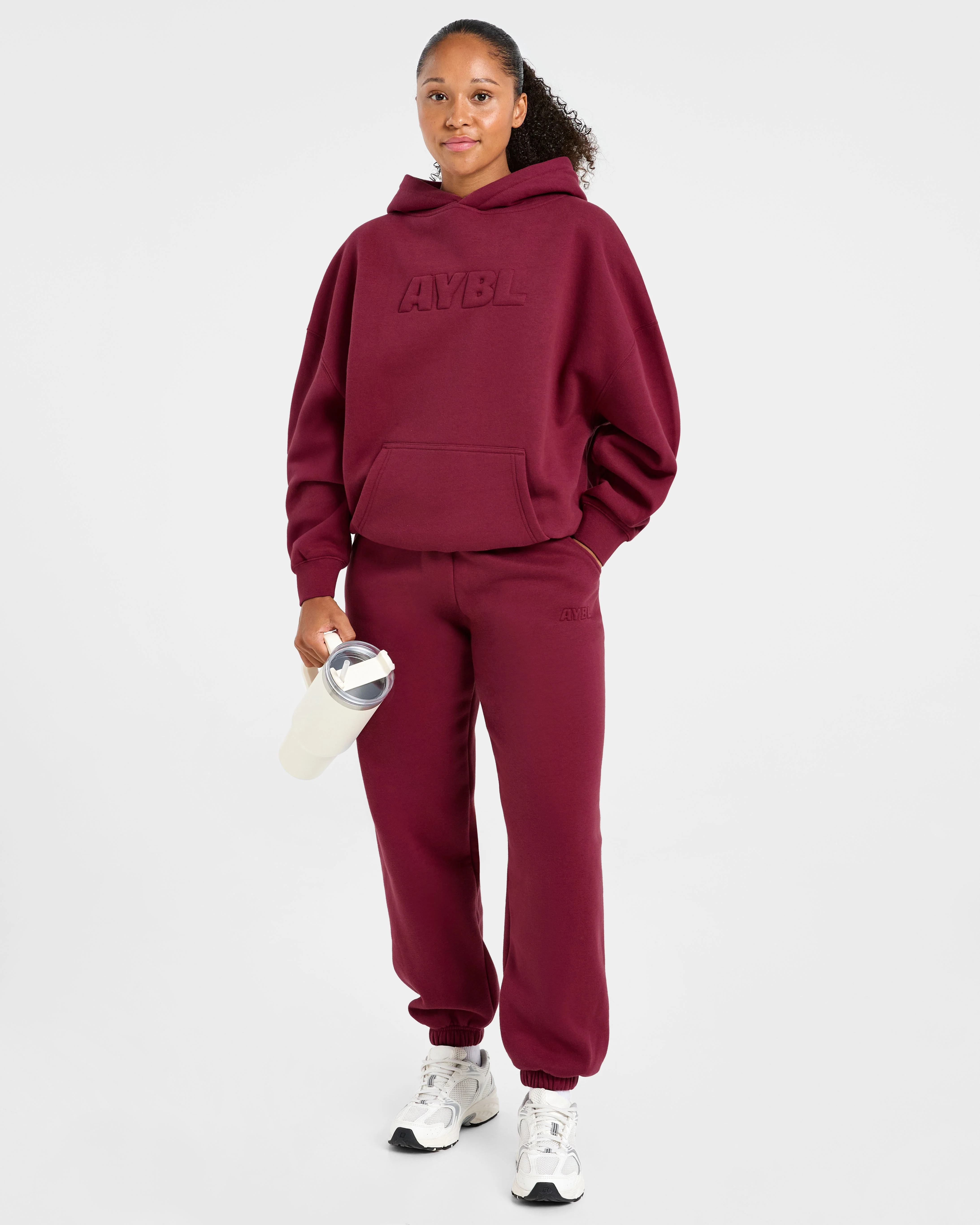 Classic Plush Oversized Joggers - Muted Raspberry - Image 7
