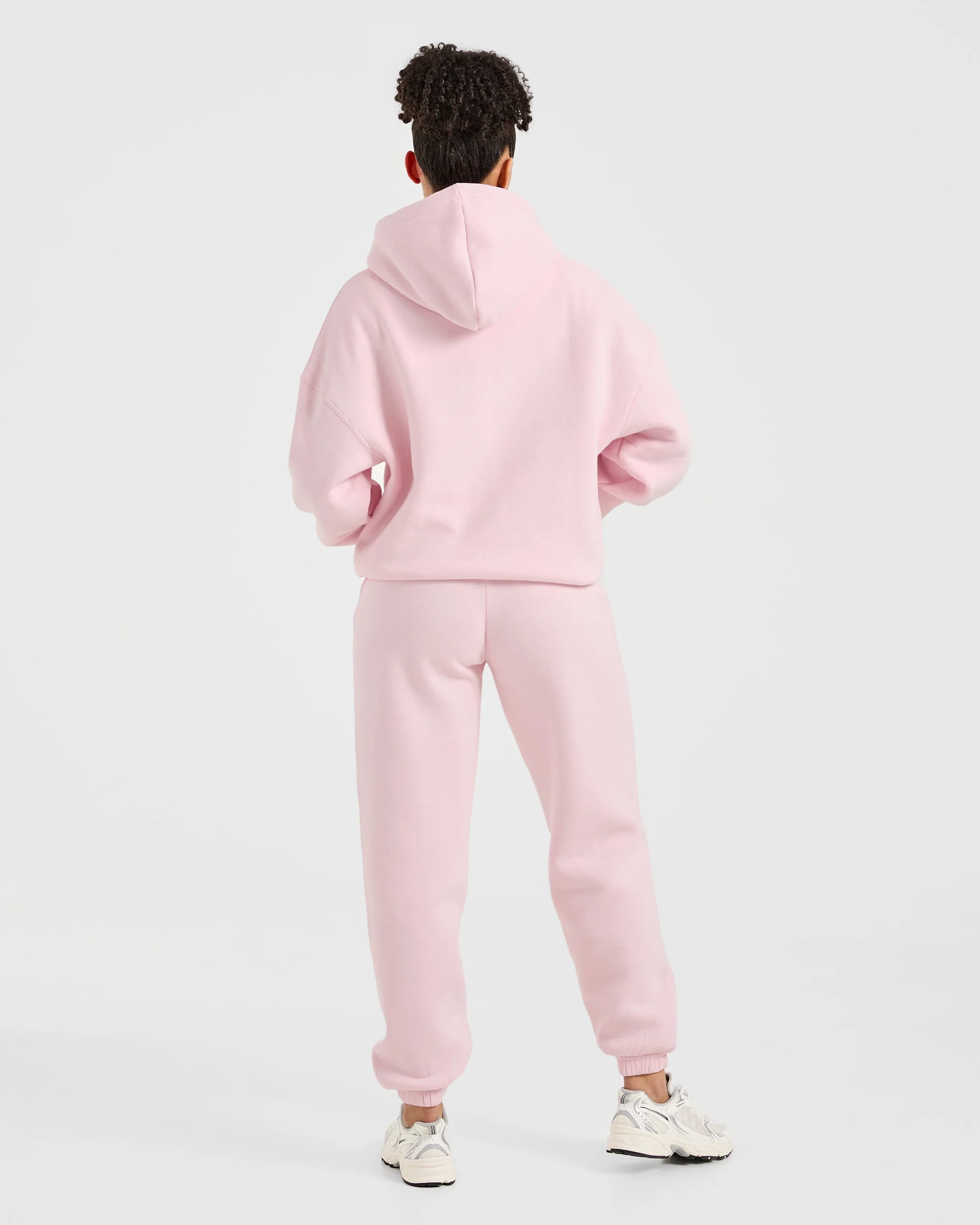 Classic Plush Oversized Joggers - Pastel Pink - Image 4