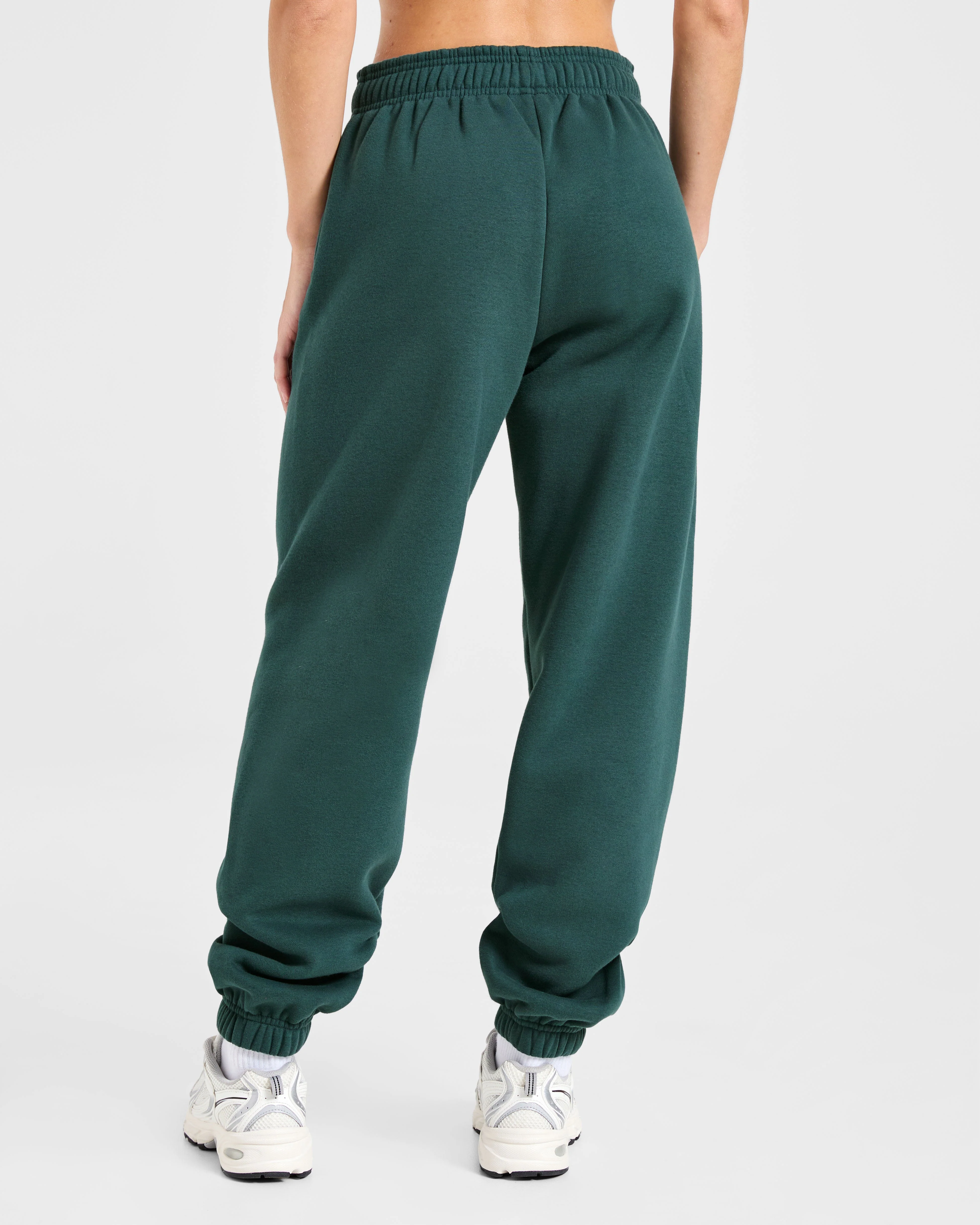 Classic Plush Oversized Joggers - Pine Green - Image 2