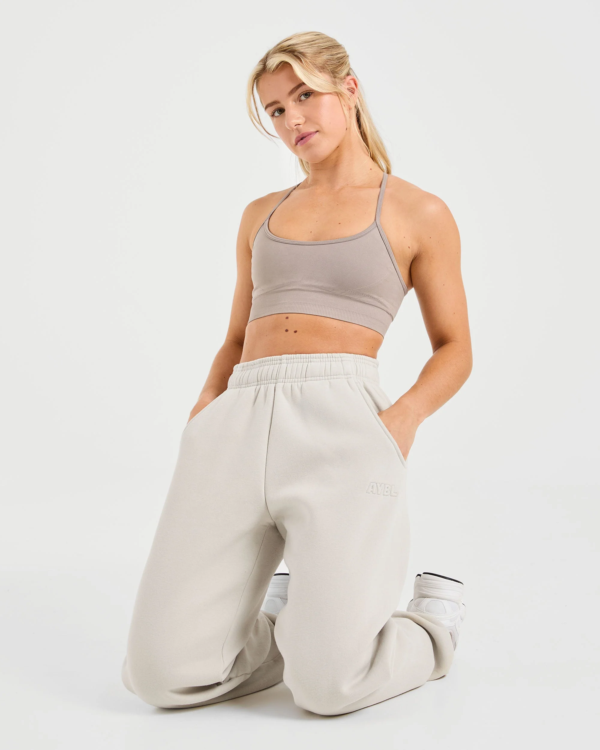 Classic Plush Oversized Joggers - Sand - Image 8