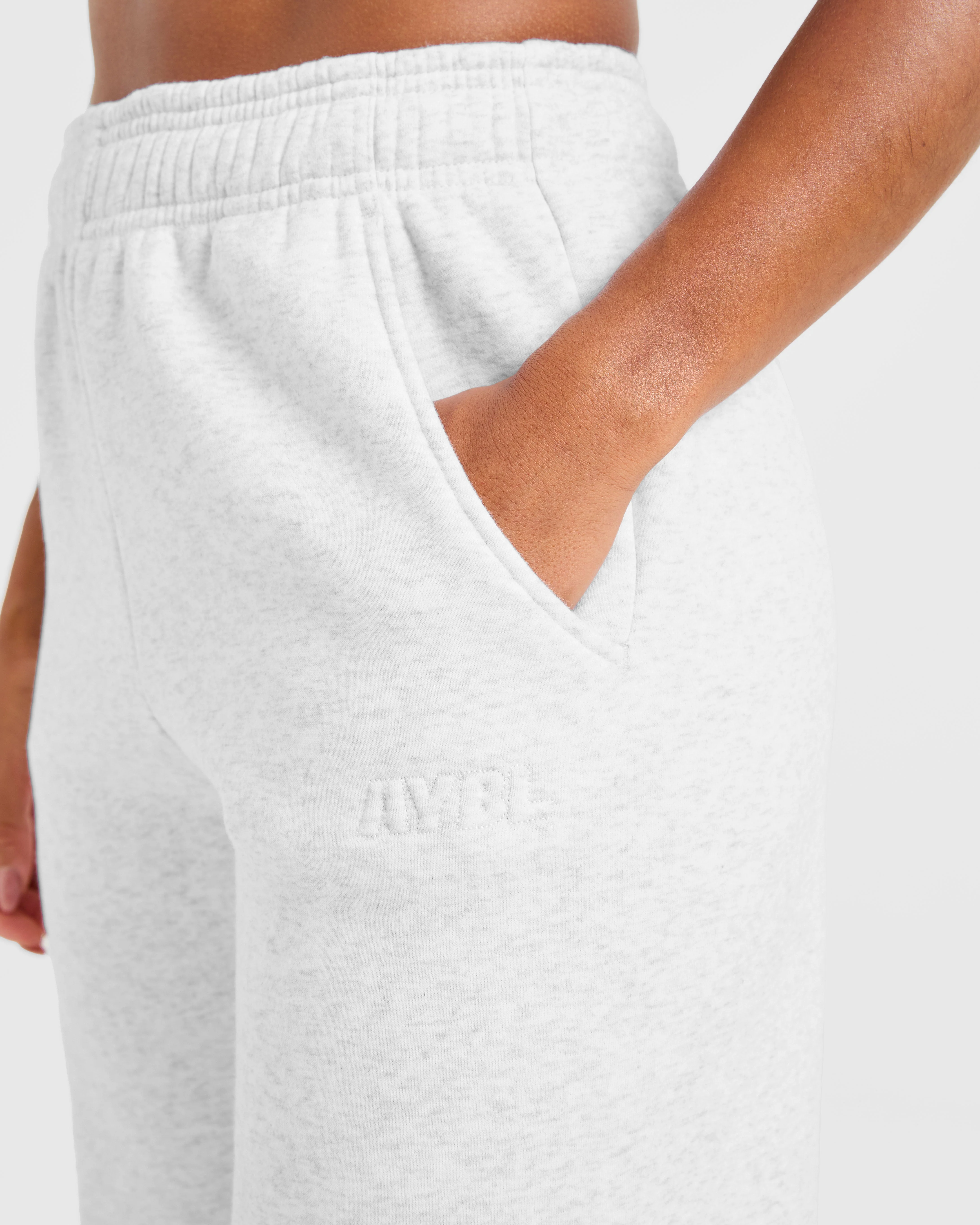 Classic Plush Oversized Straight Leg Joggers - Heather Grey - Image 6