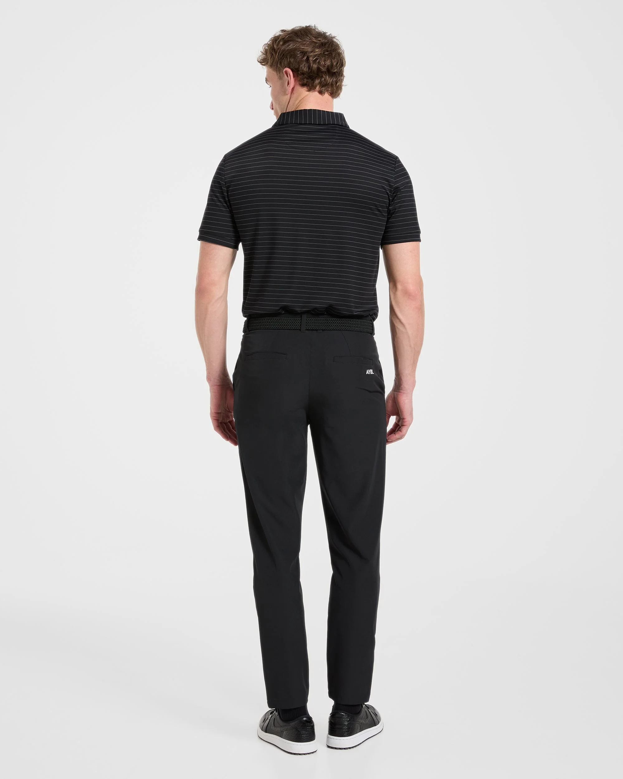 Classic Stripe Polo - Black - Image 4