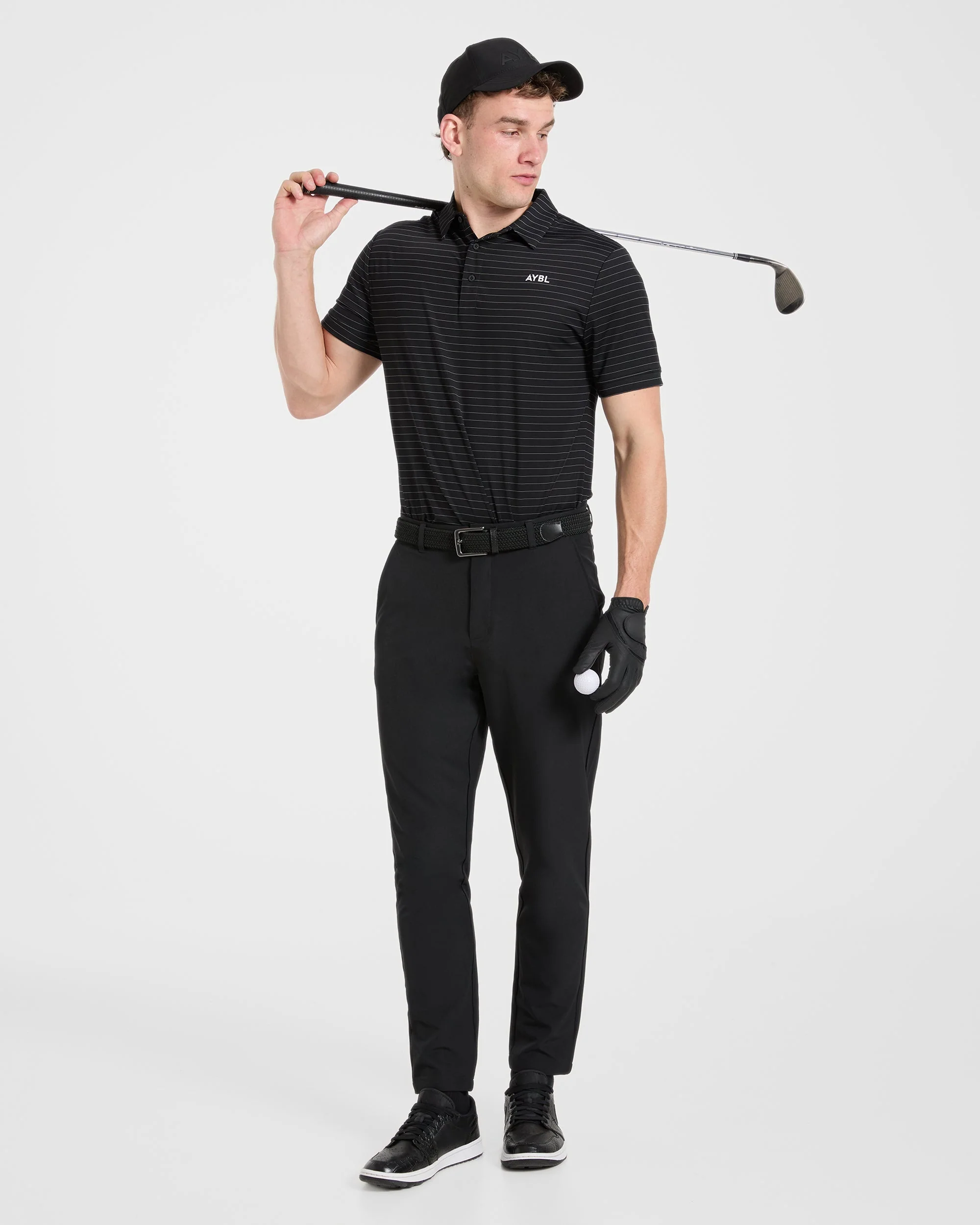 Classic Stripe Polo - Black - Image 7
