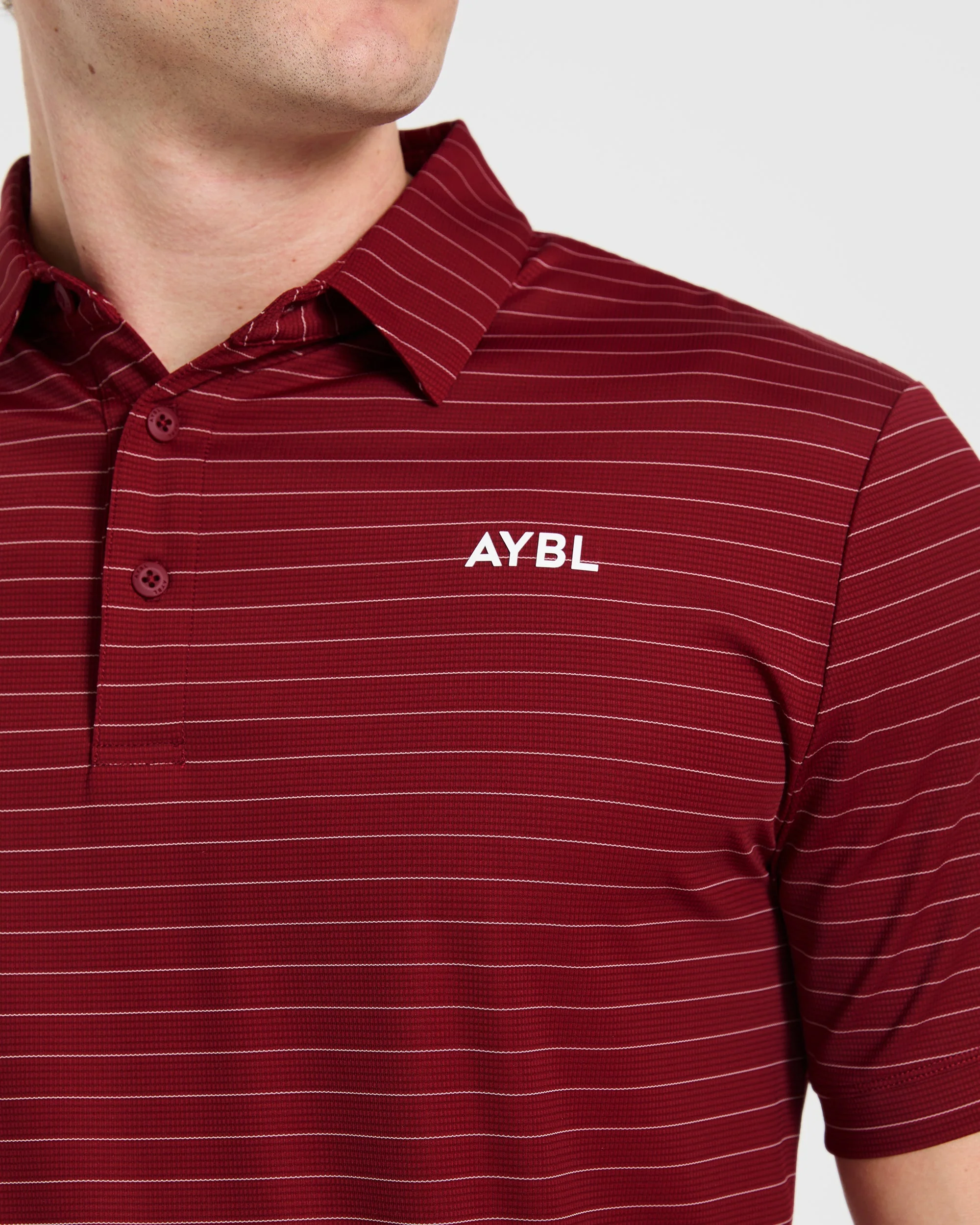 Classic Stripe Polo - Burgundy Red - Image 5