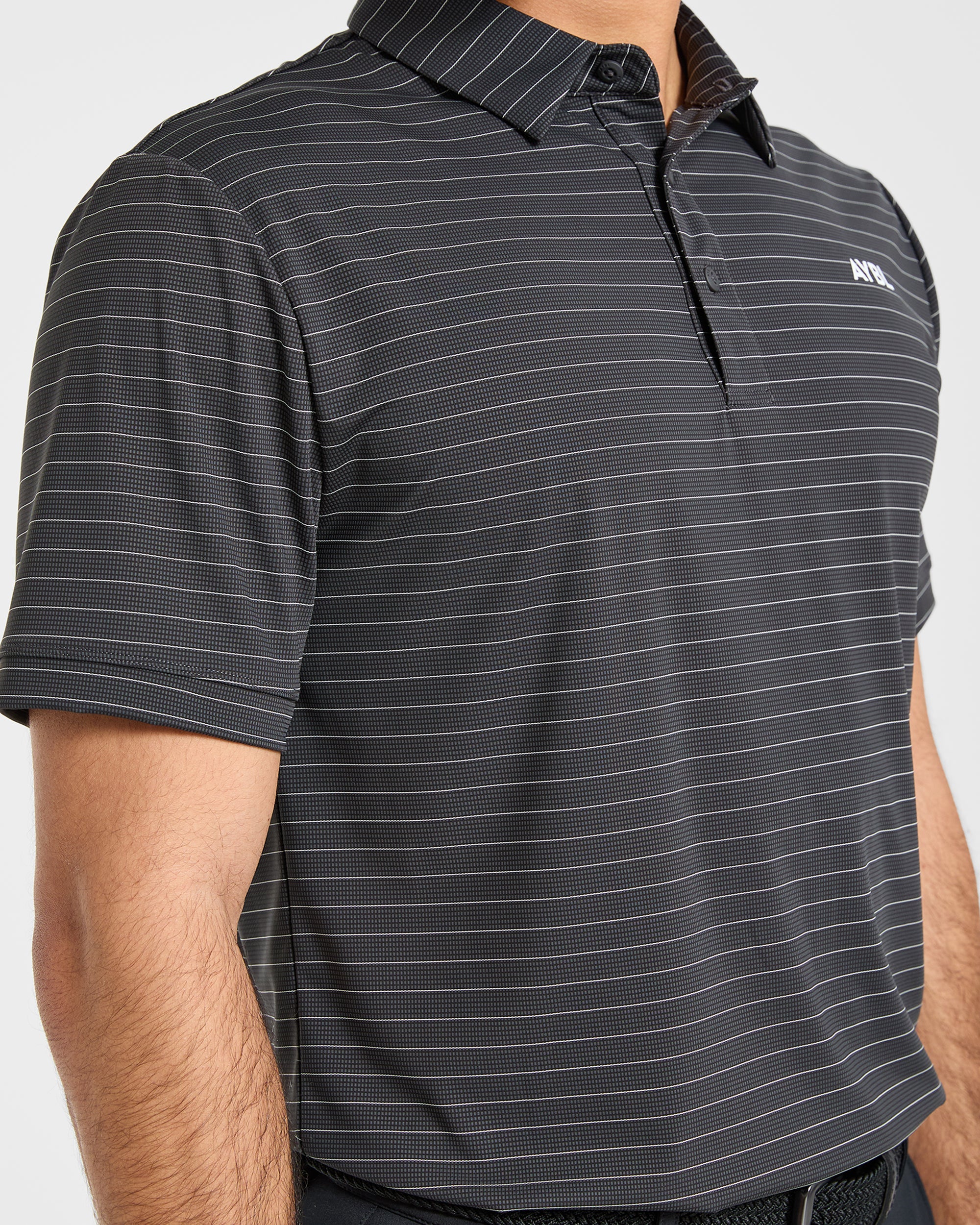 Classic Stripe Polo - Charcoal - Image 5