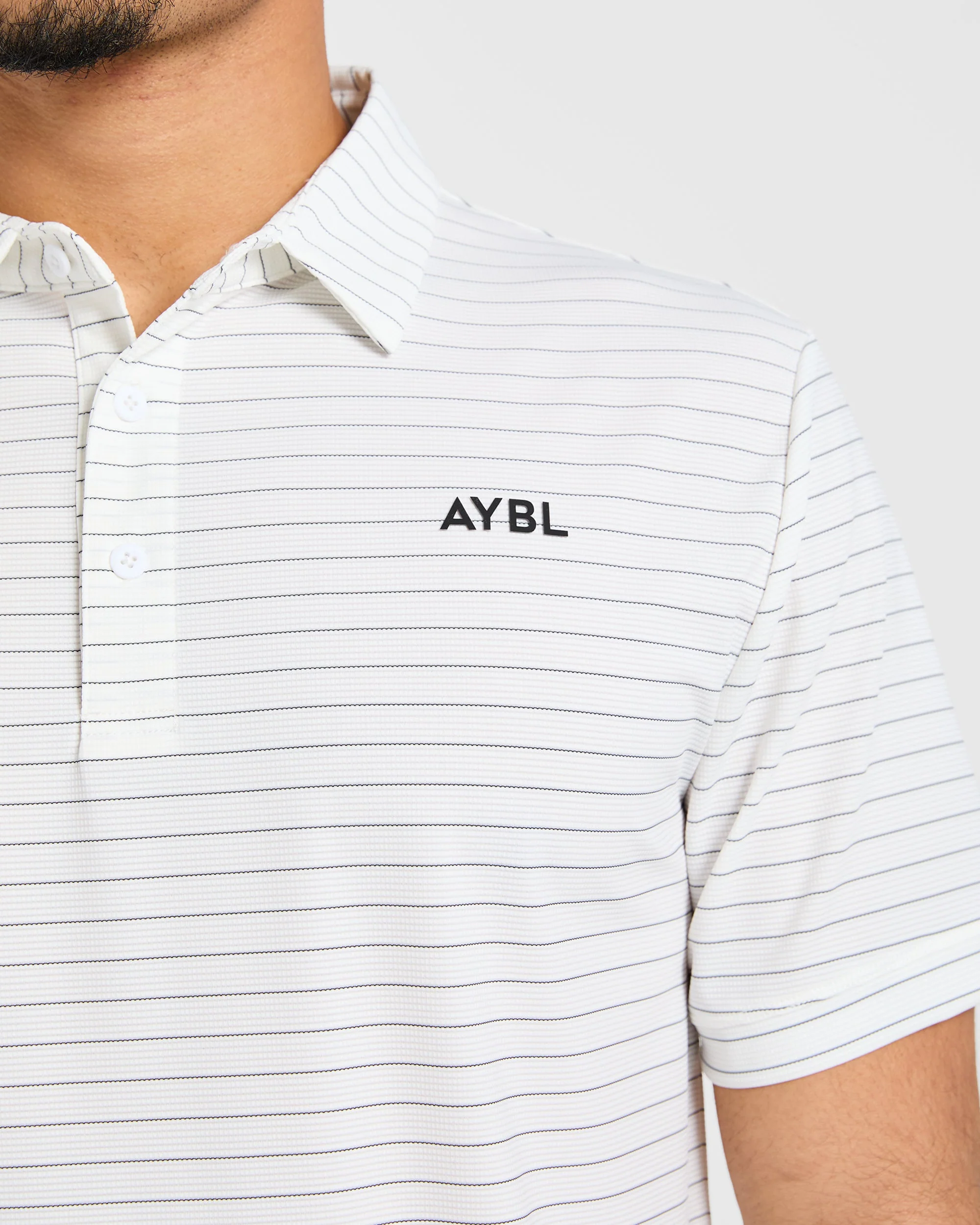 Classic Stripe Polo - White - Image 5
