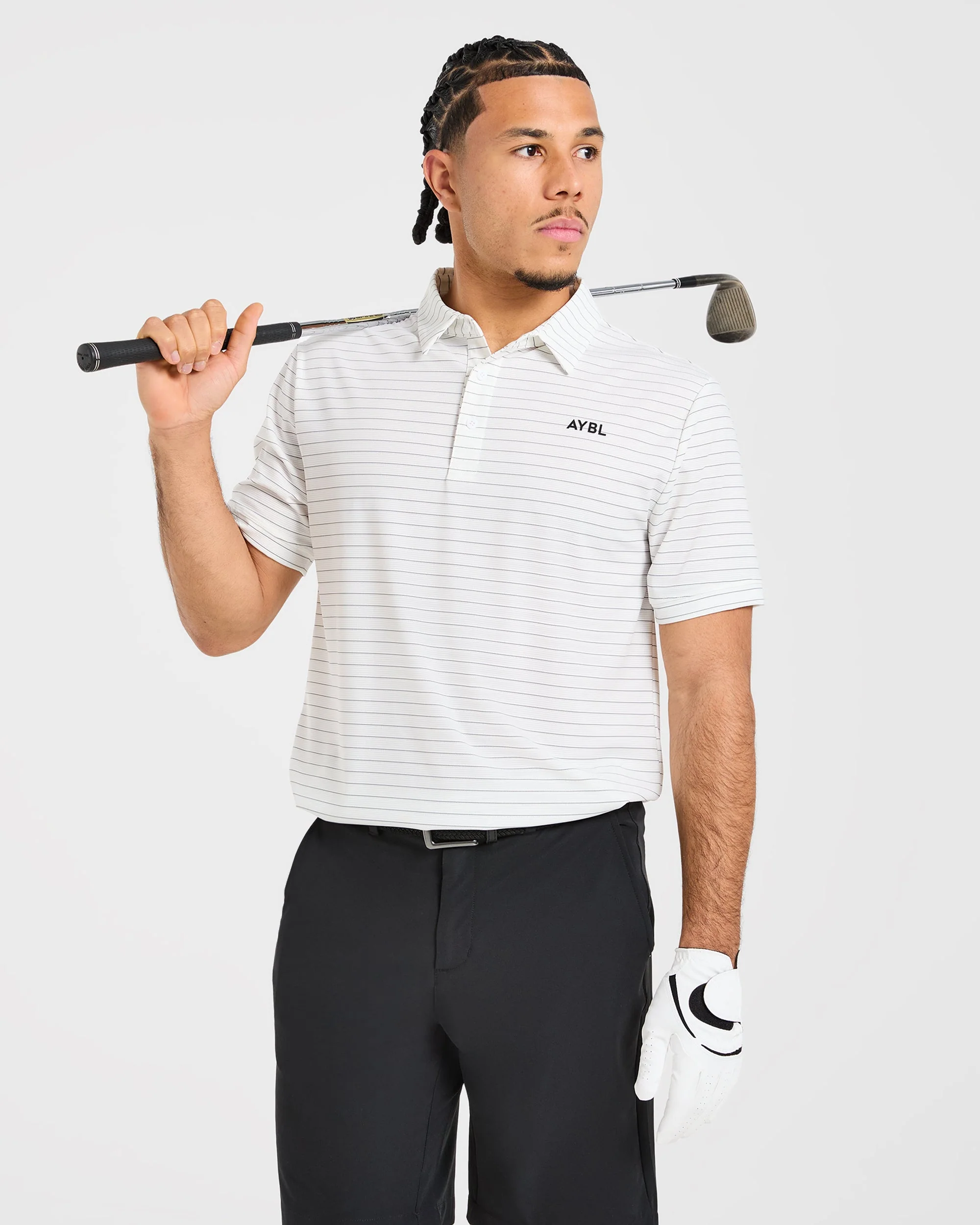 Classic Stripe Polo - White - Image 8