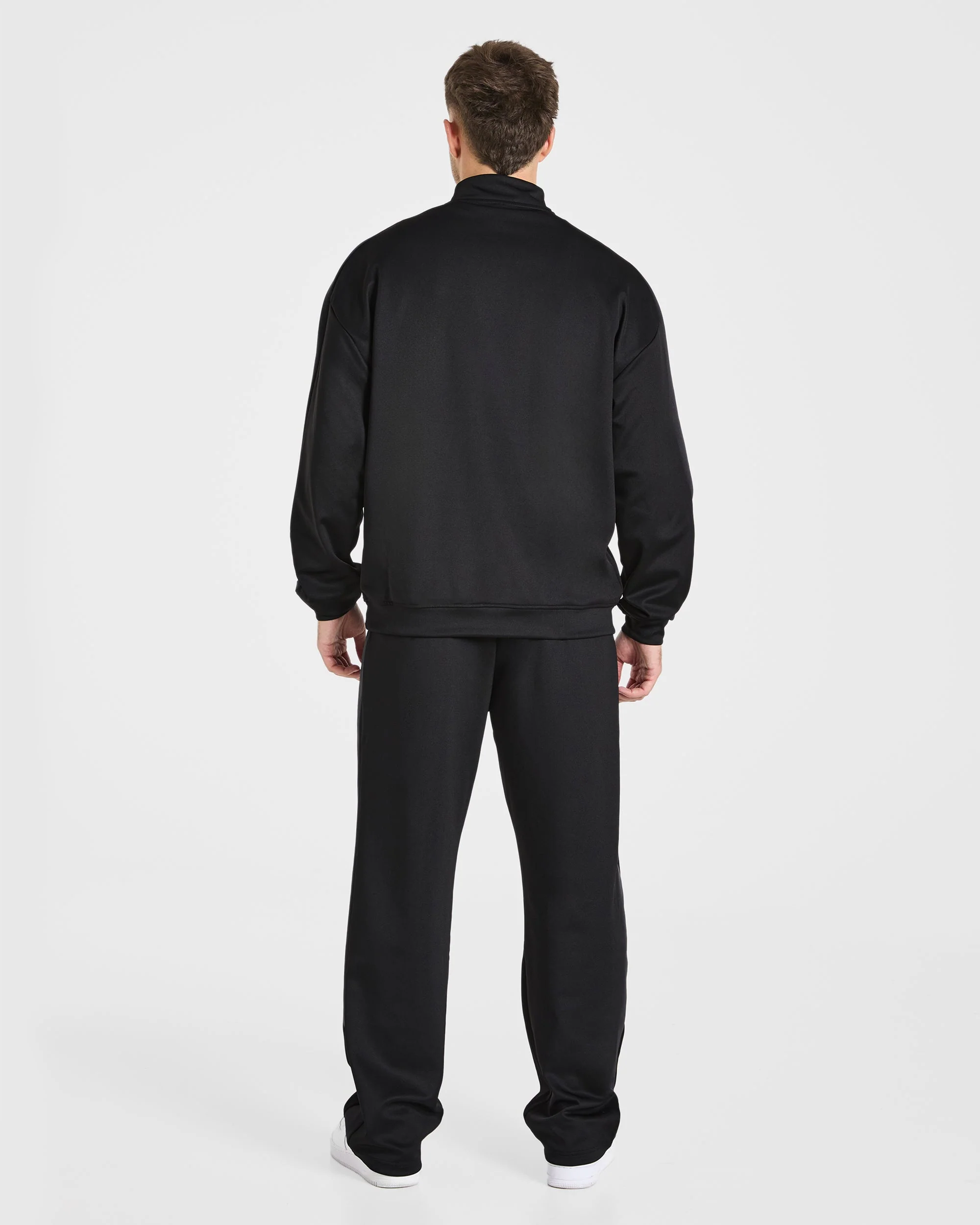 Classic Track Straight Leg Joggers - Black/Charcoal - Image 4