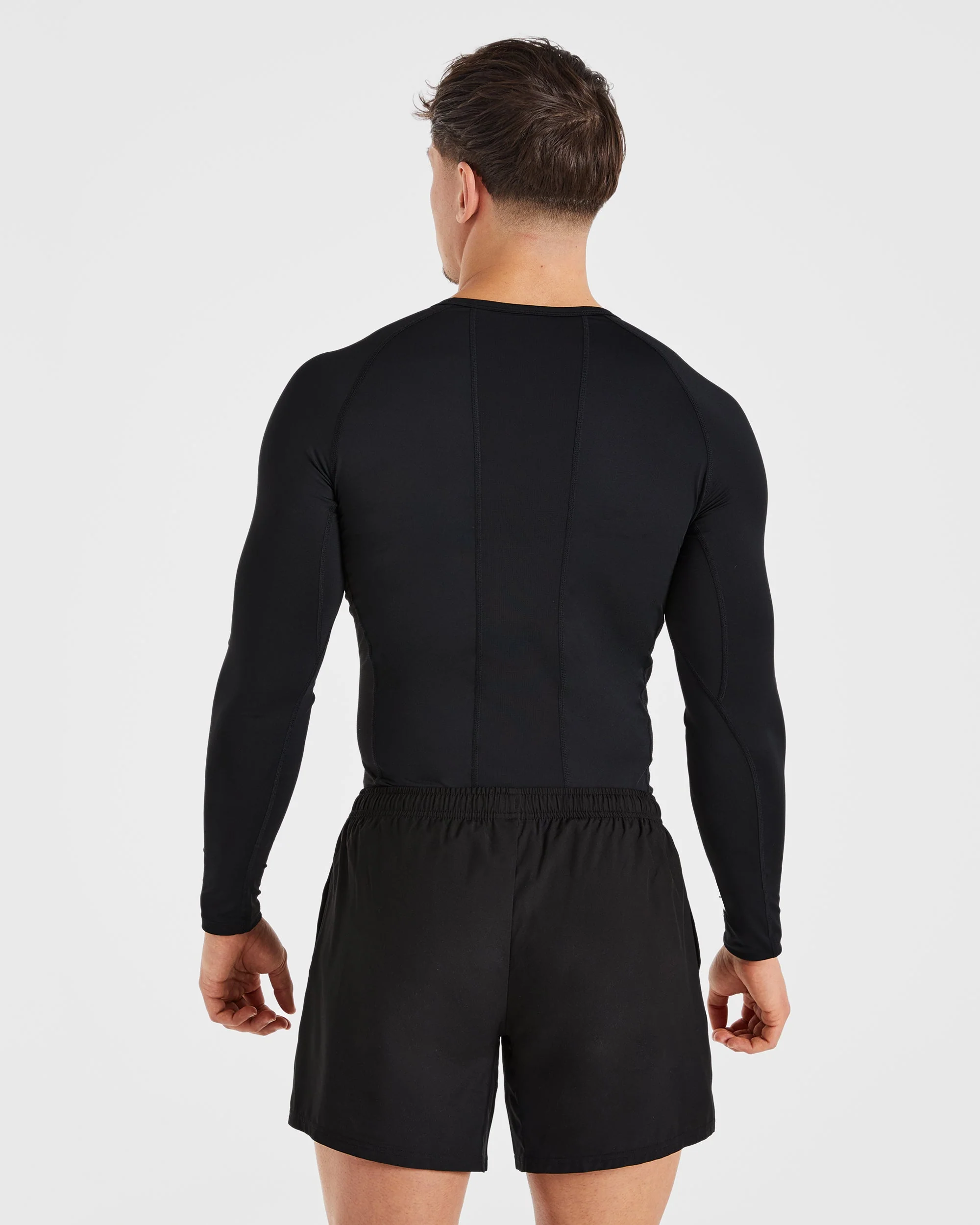 Compression Long Sleeve T Shirt - Black - Image 2