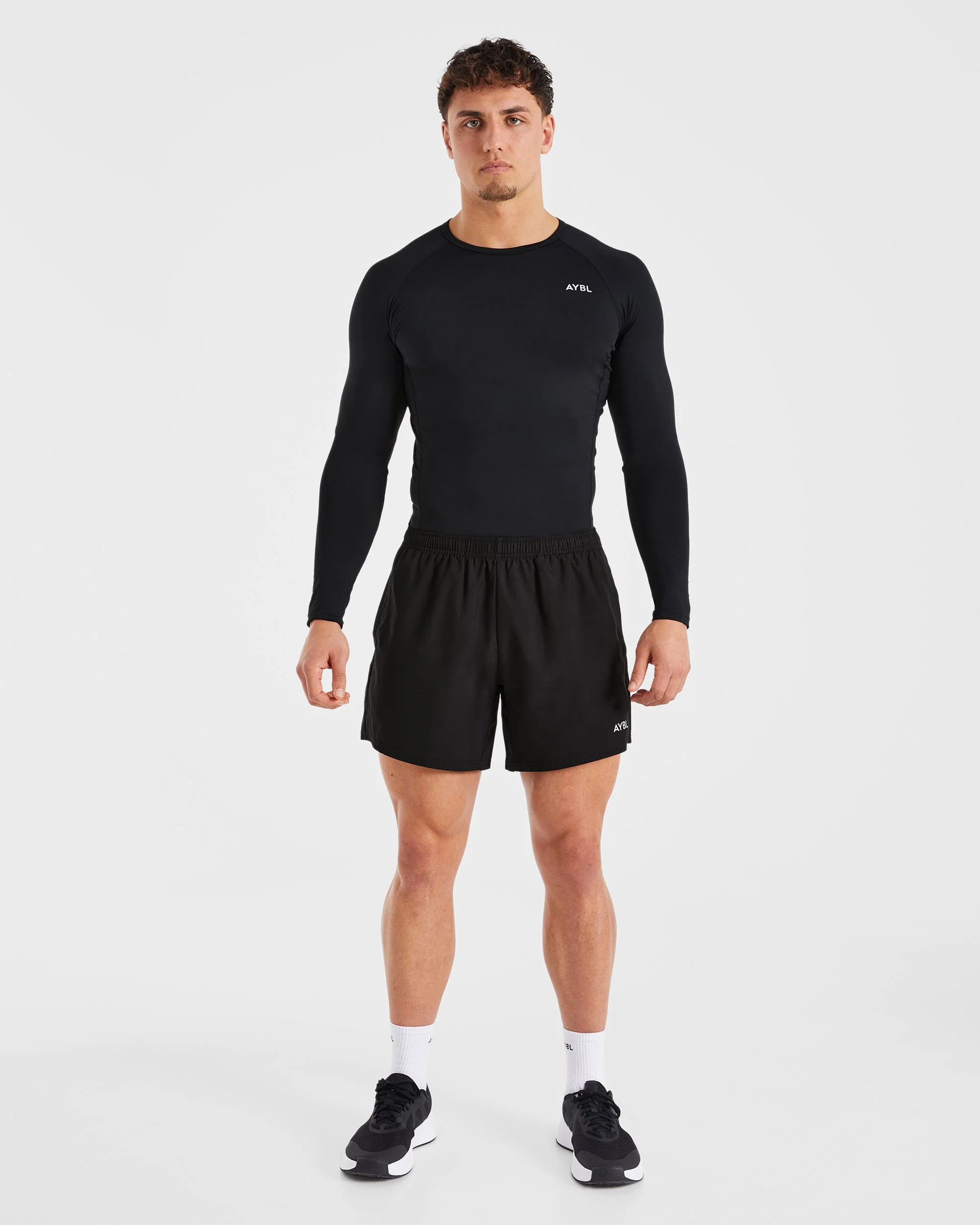 Compression Long Sleeve T Shirt - Black - Image 5