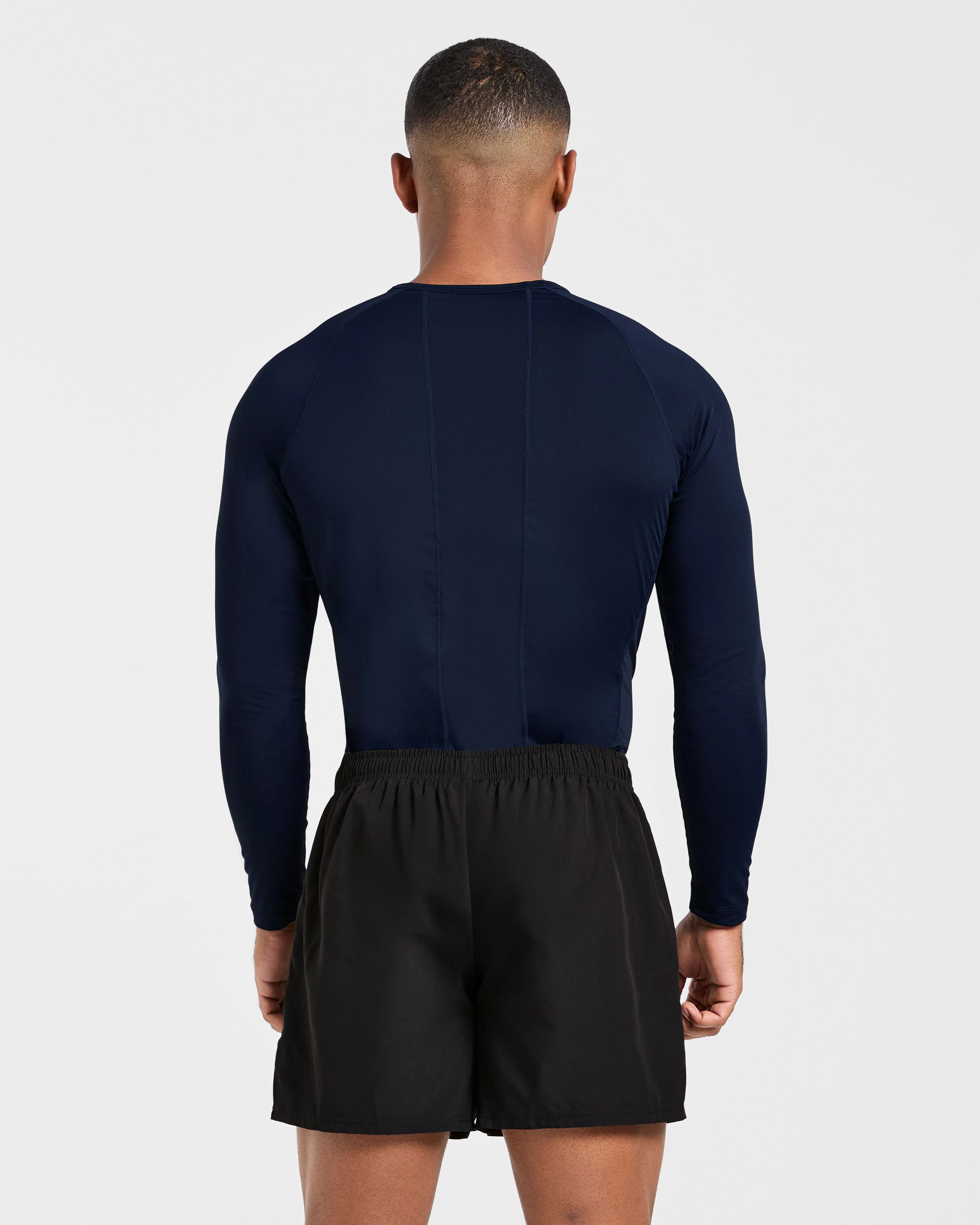 Compression Long Sleeve T Shirt - Navy - Image 2