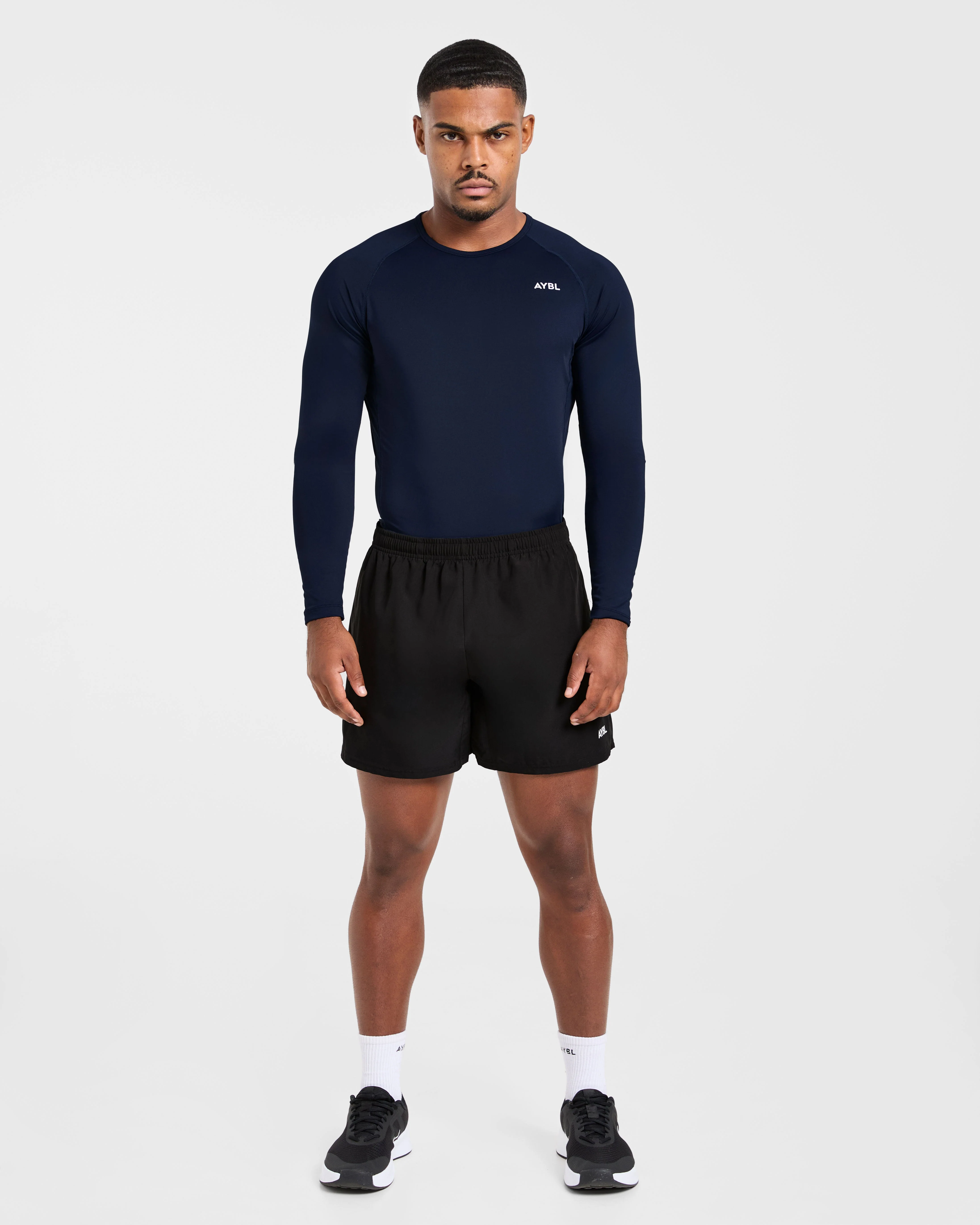 Compression Long Sleeve T Shirt - Navy - Image 3