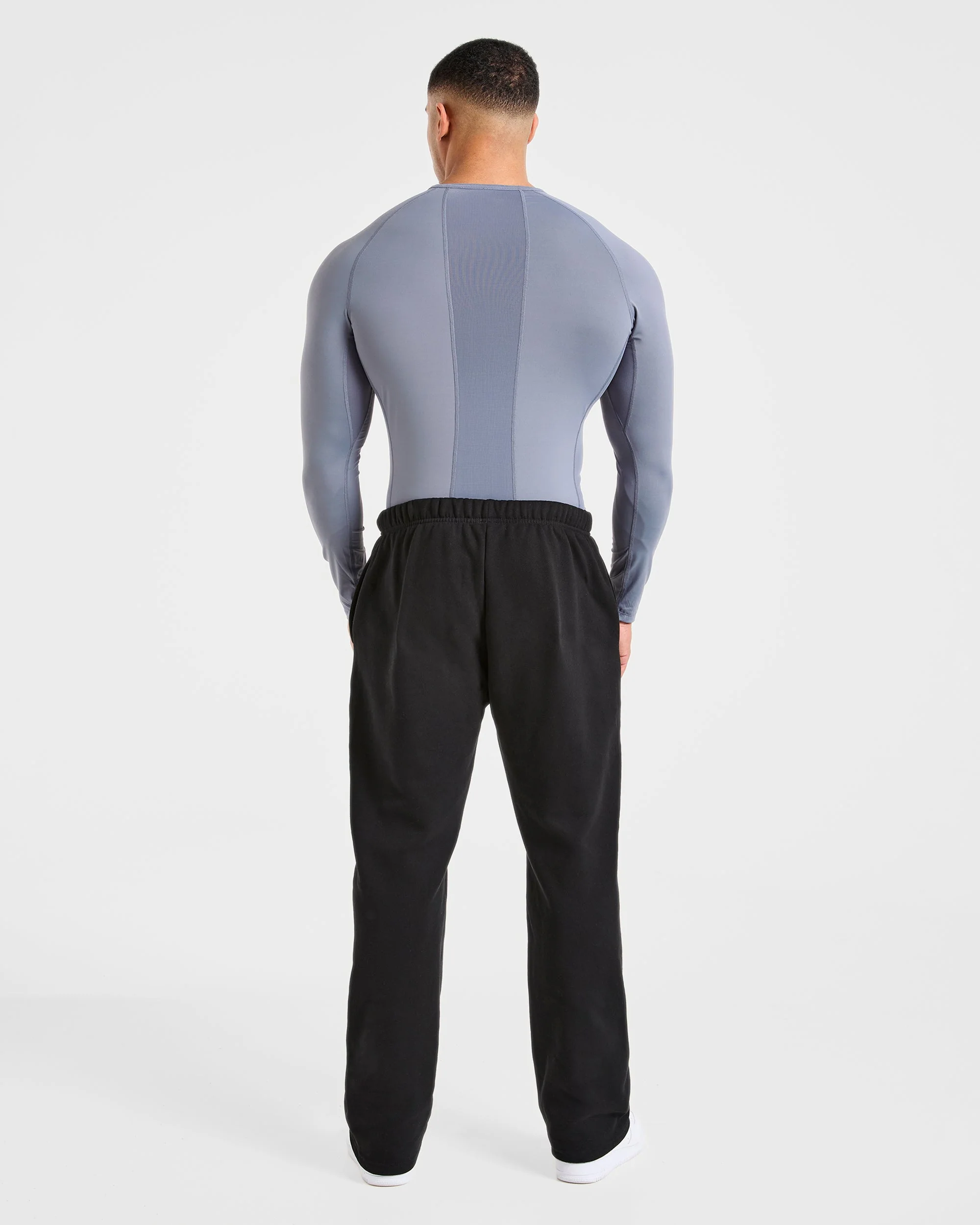 Compression Long Sleeve T Shirt- Slate Grey - Image 4