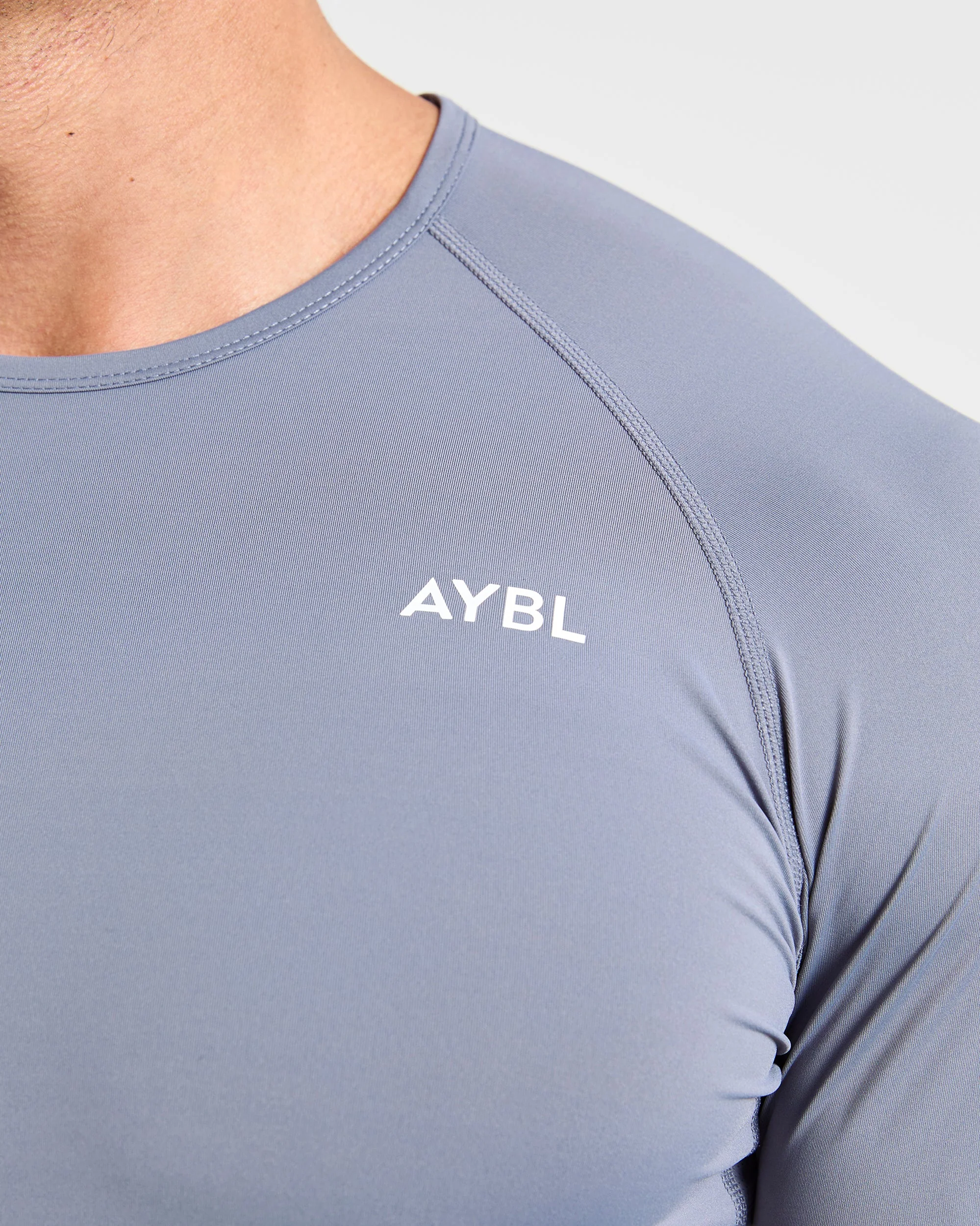 Compression Long Sleeve T Shirt- Slate Grey - Image 5