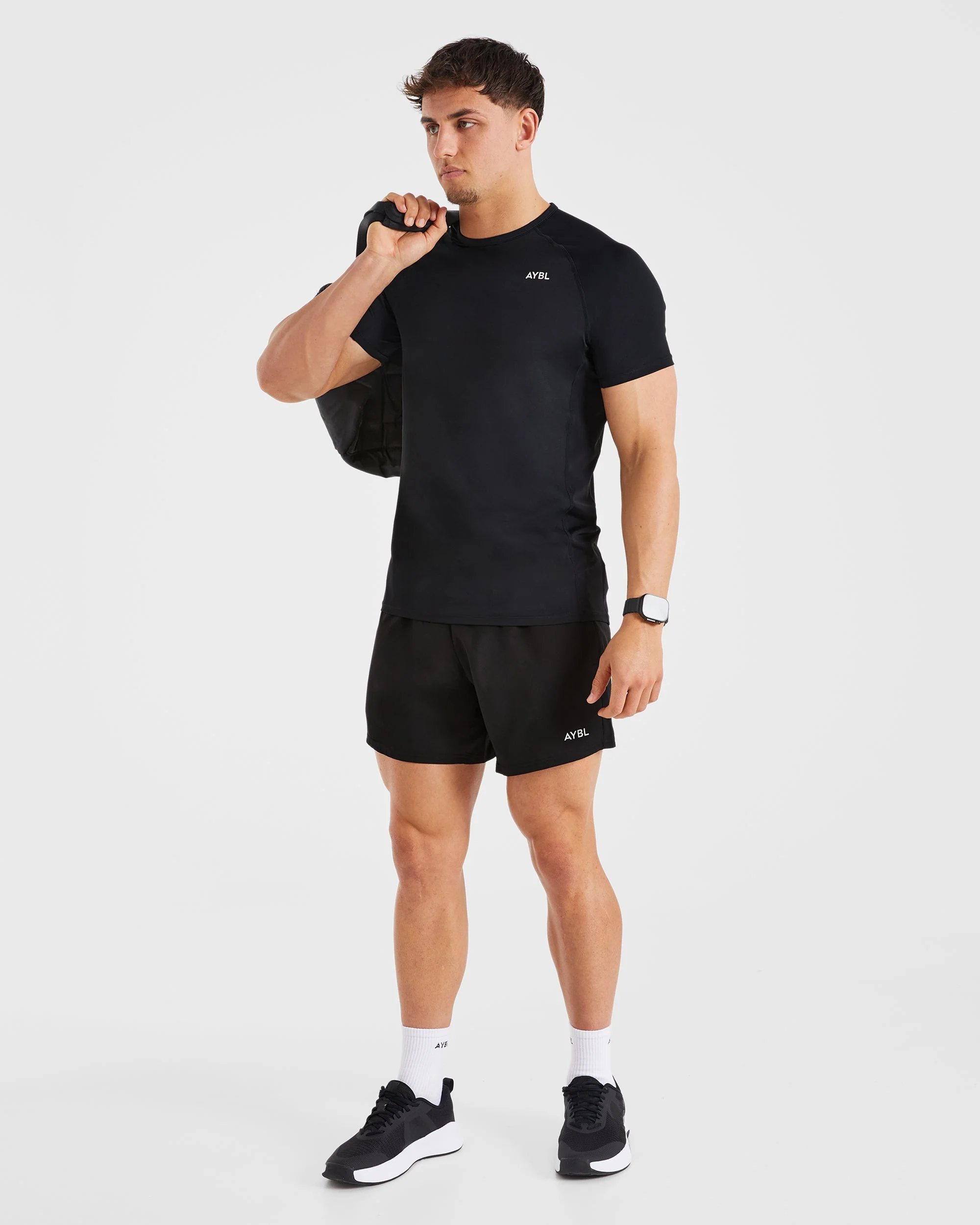 Compression Relaxed T Shirt - Black - Image 7