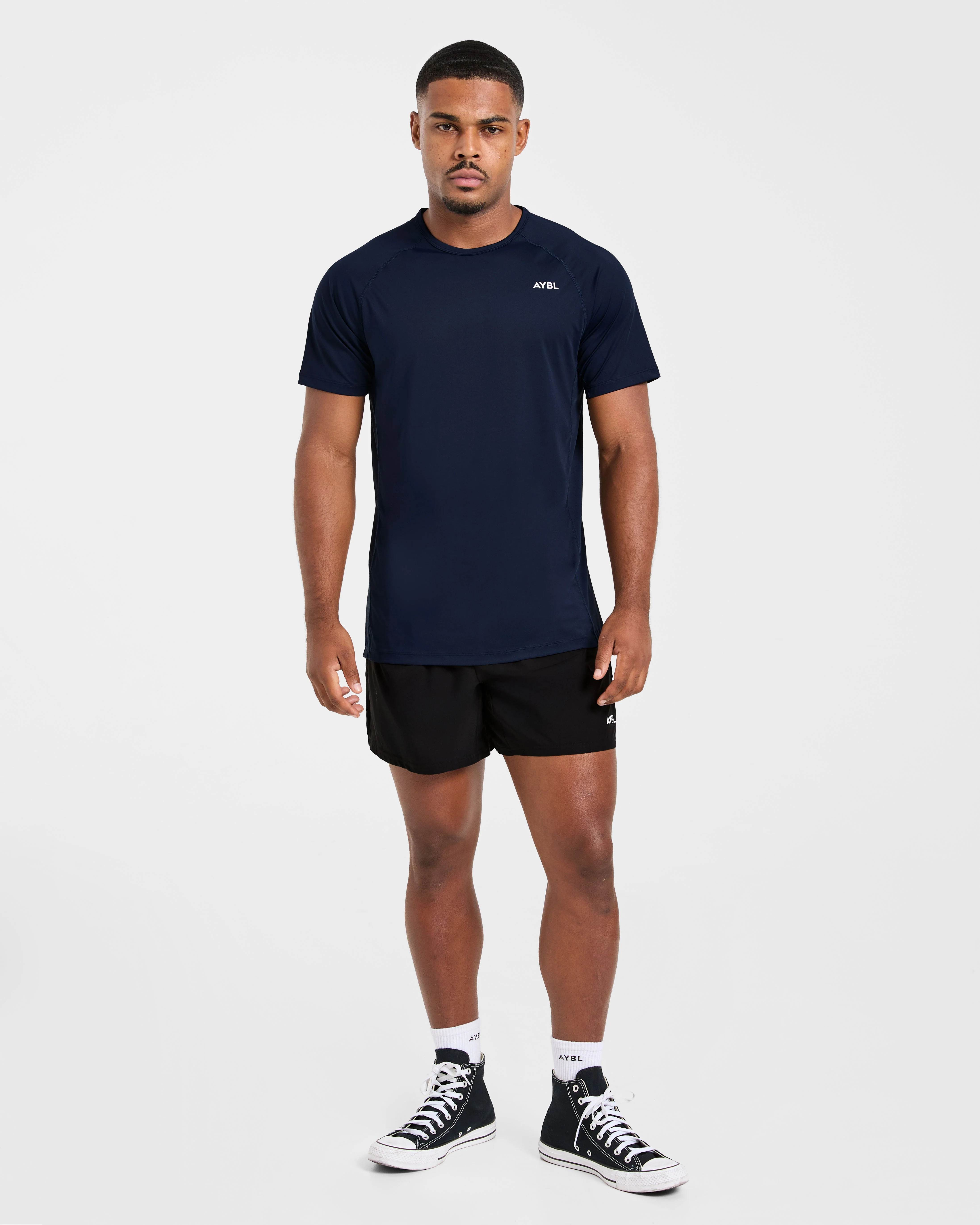 Compression Relaxed T Shirt - Navy - Image 3