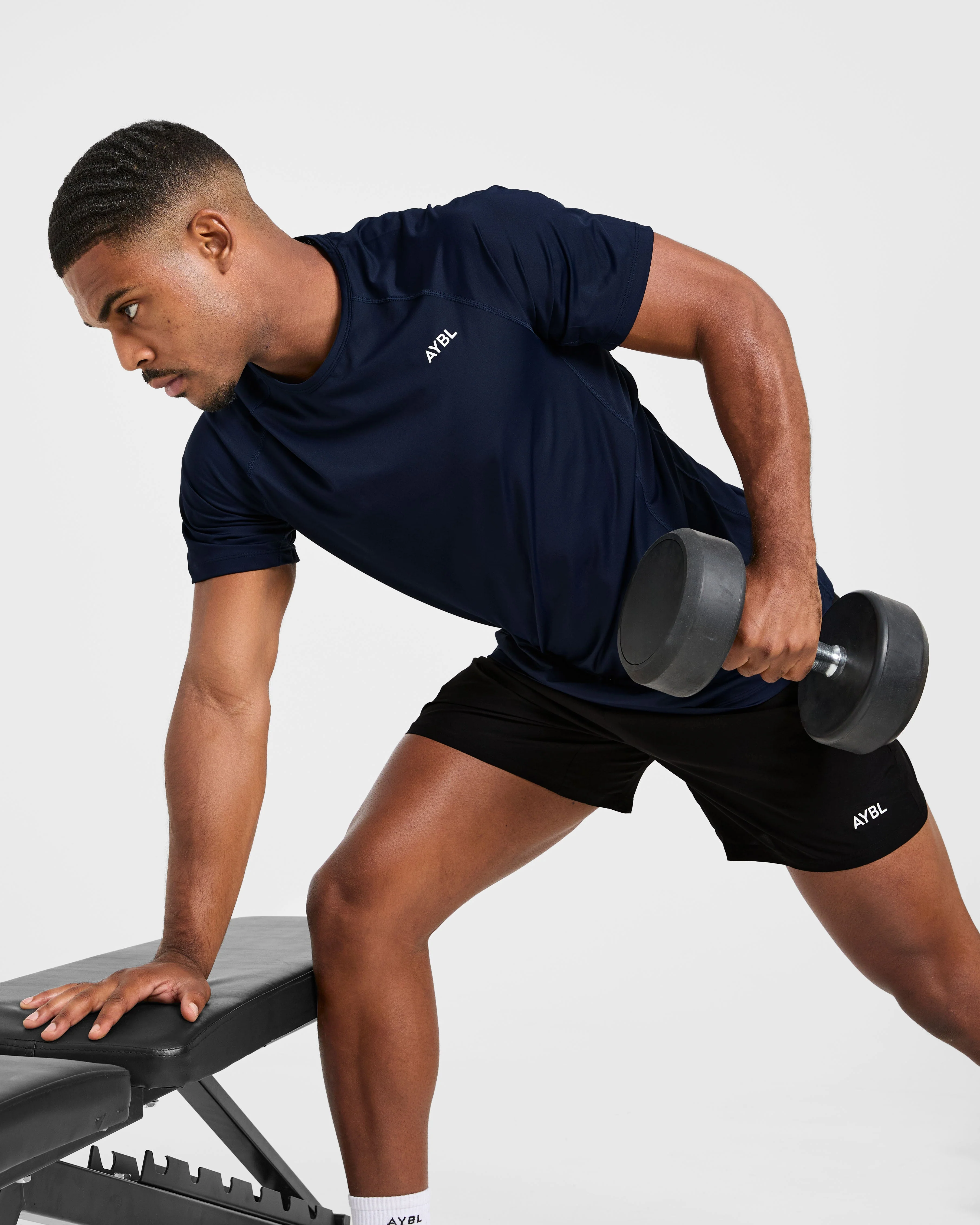Compression Relaxed T Shirt - Navy - Image 8