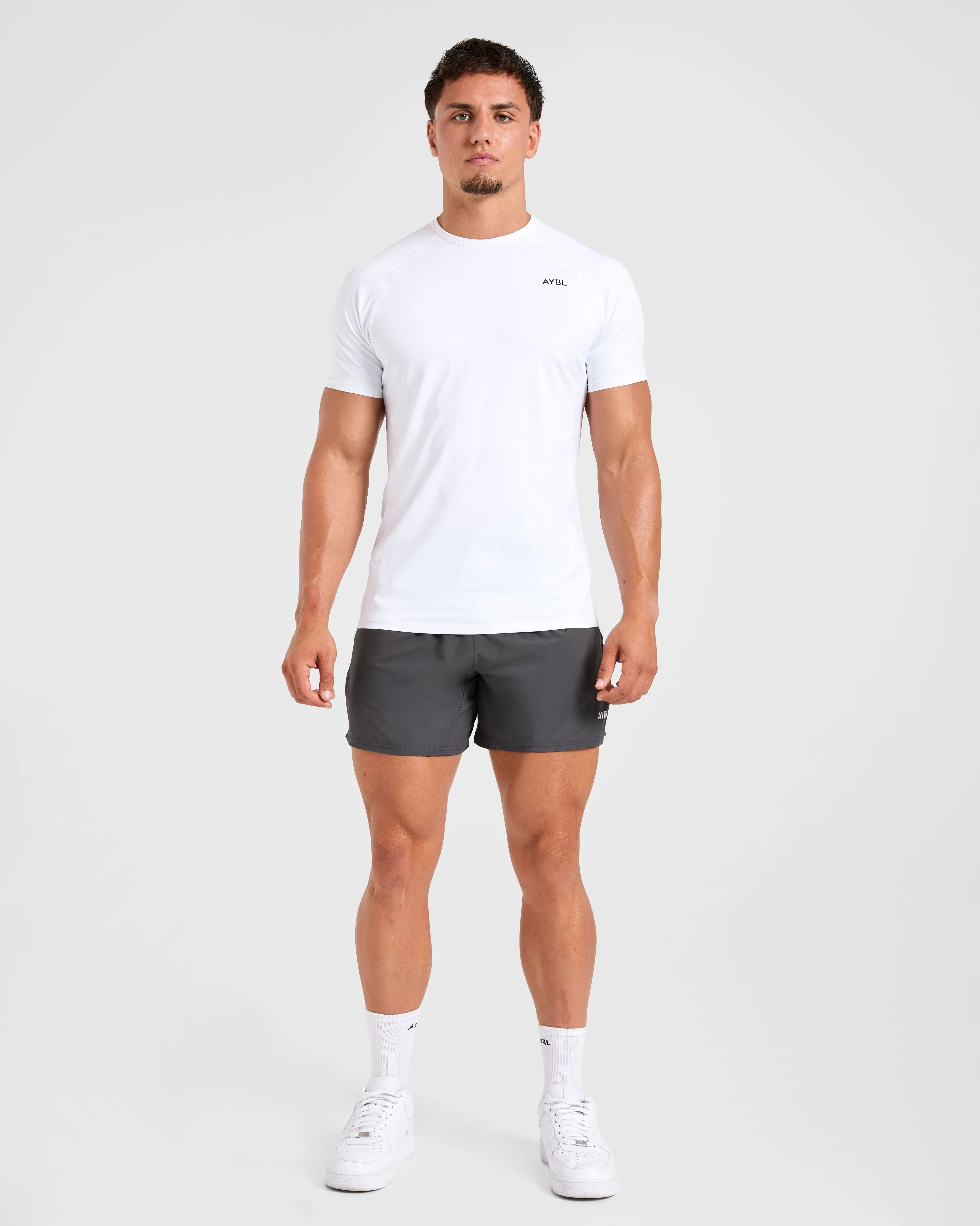 Compression Relaxed T Shirt - White - Image 3