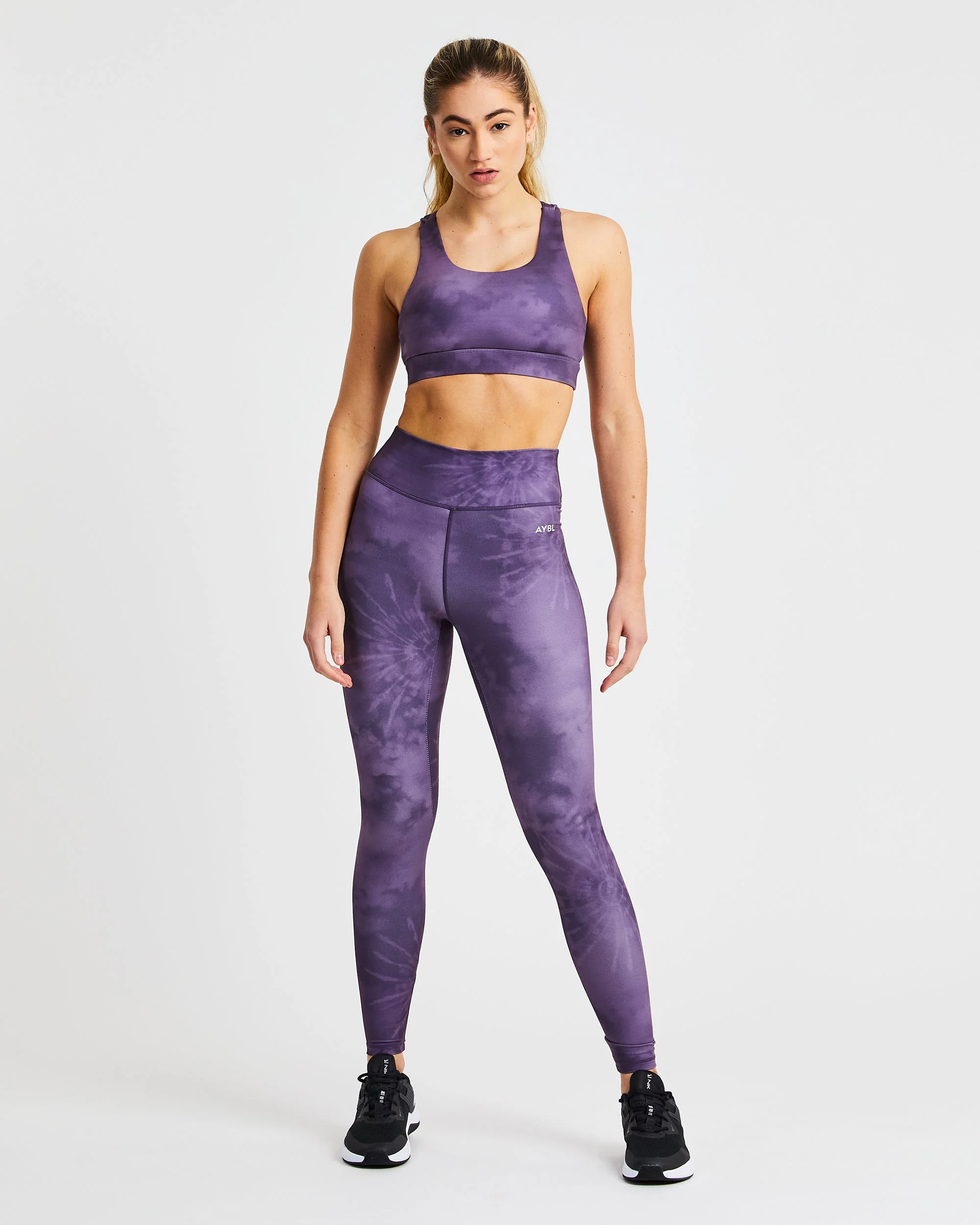 Core Sports Bra - Purple Tie Dye - Image 3