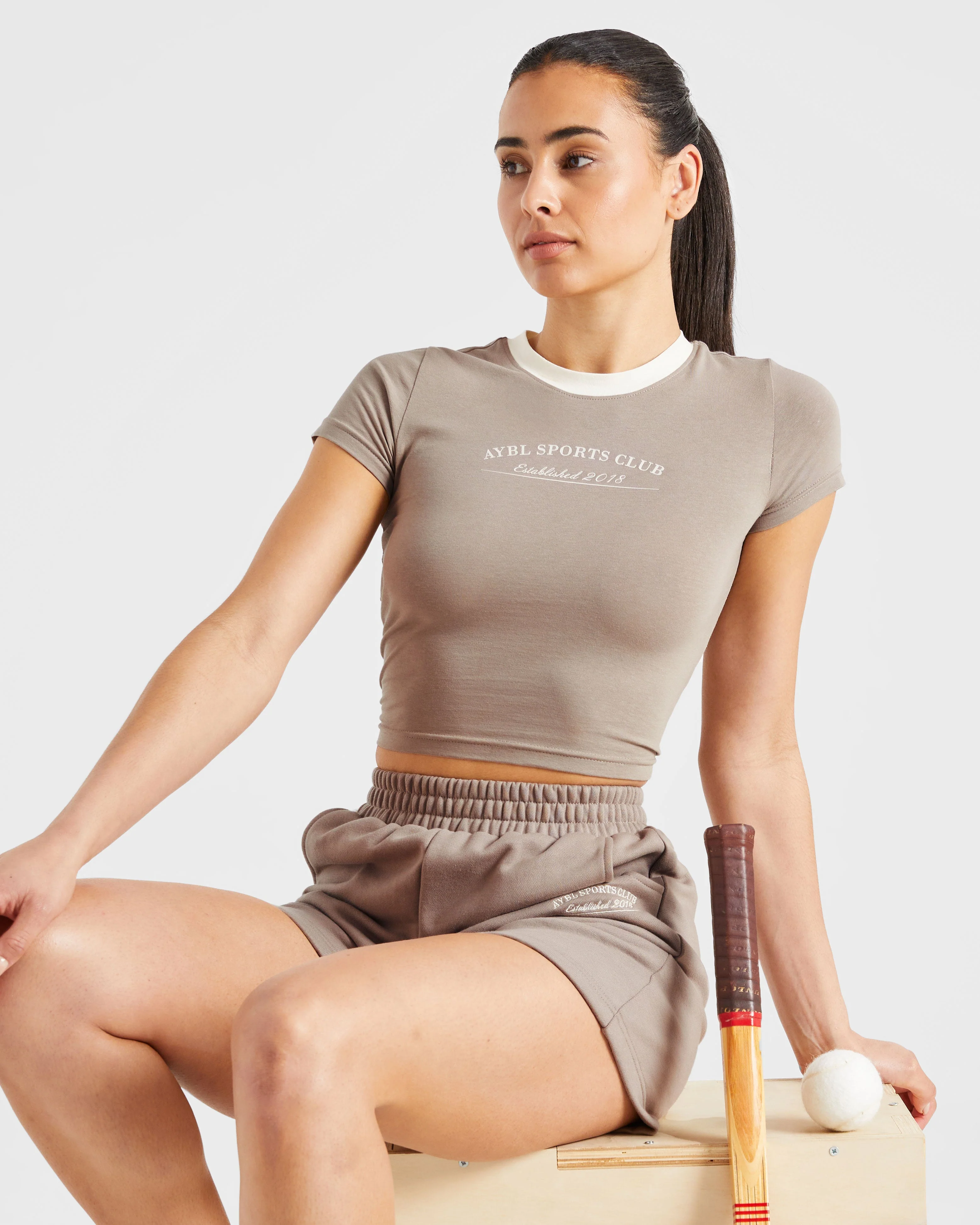 Courtside Baby Tee - Mocha - Image 8