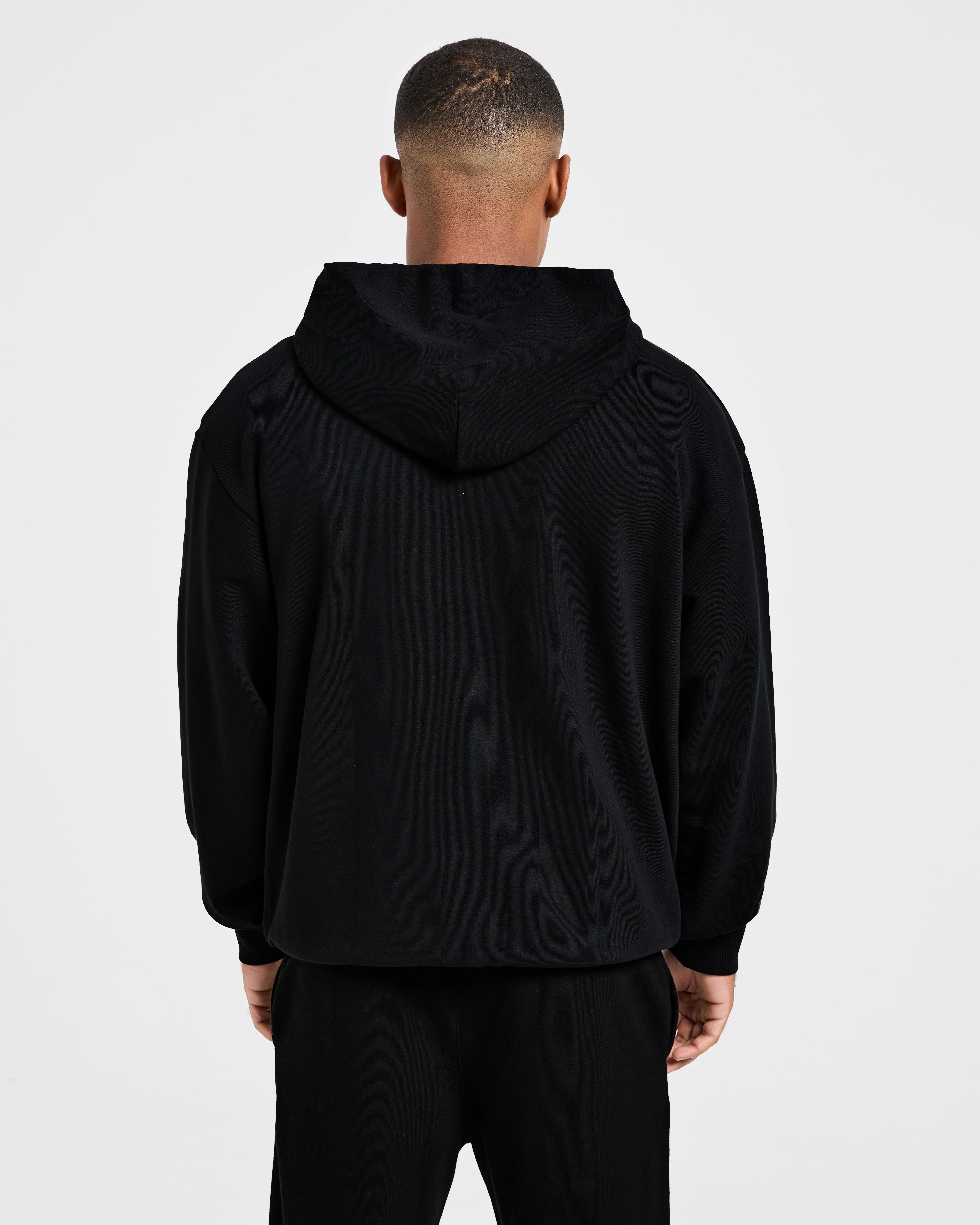 Craft Oversized Zip Up Hoodie - Black - Image 2