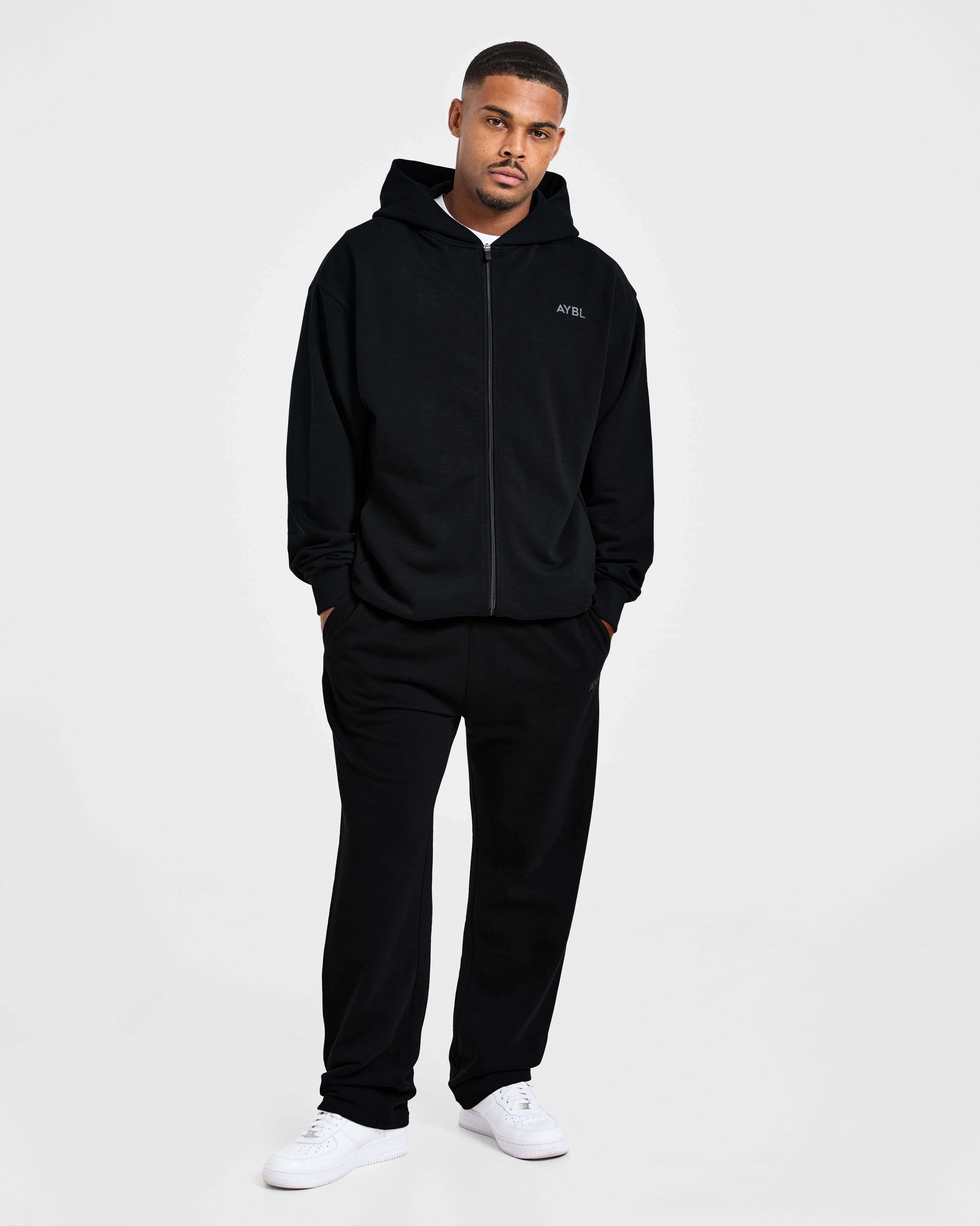Craft Oversized Zip Up Hoodie - Black - Image 3