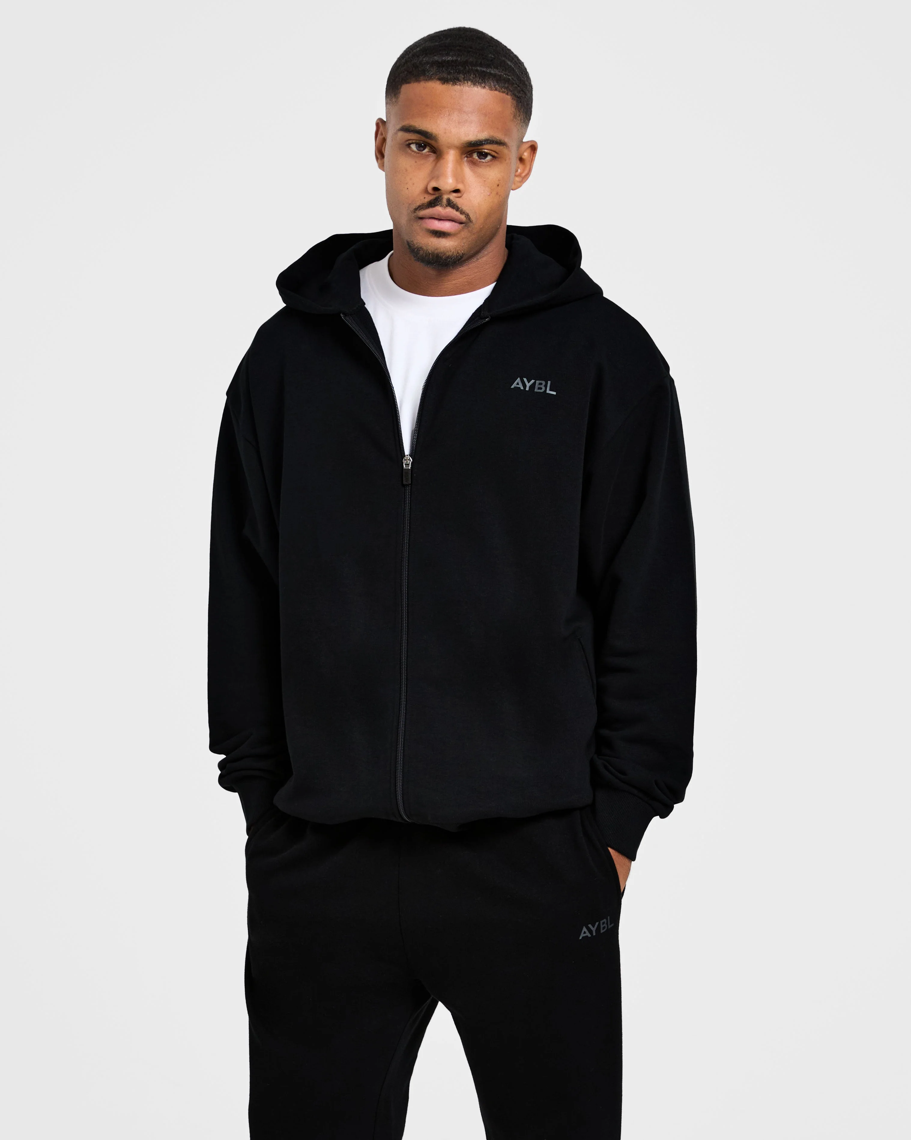 Craft Oversized Zip Up Hoodie - Black - Image 8