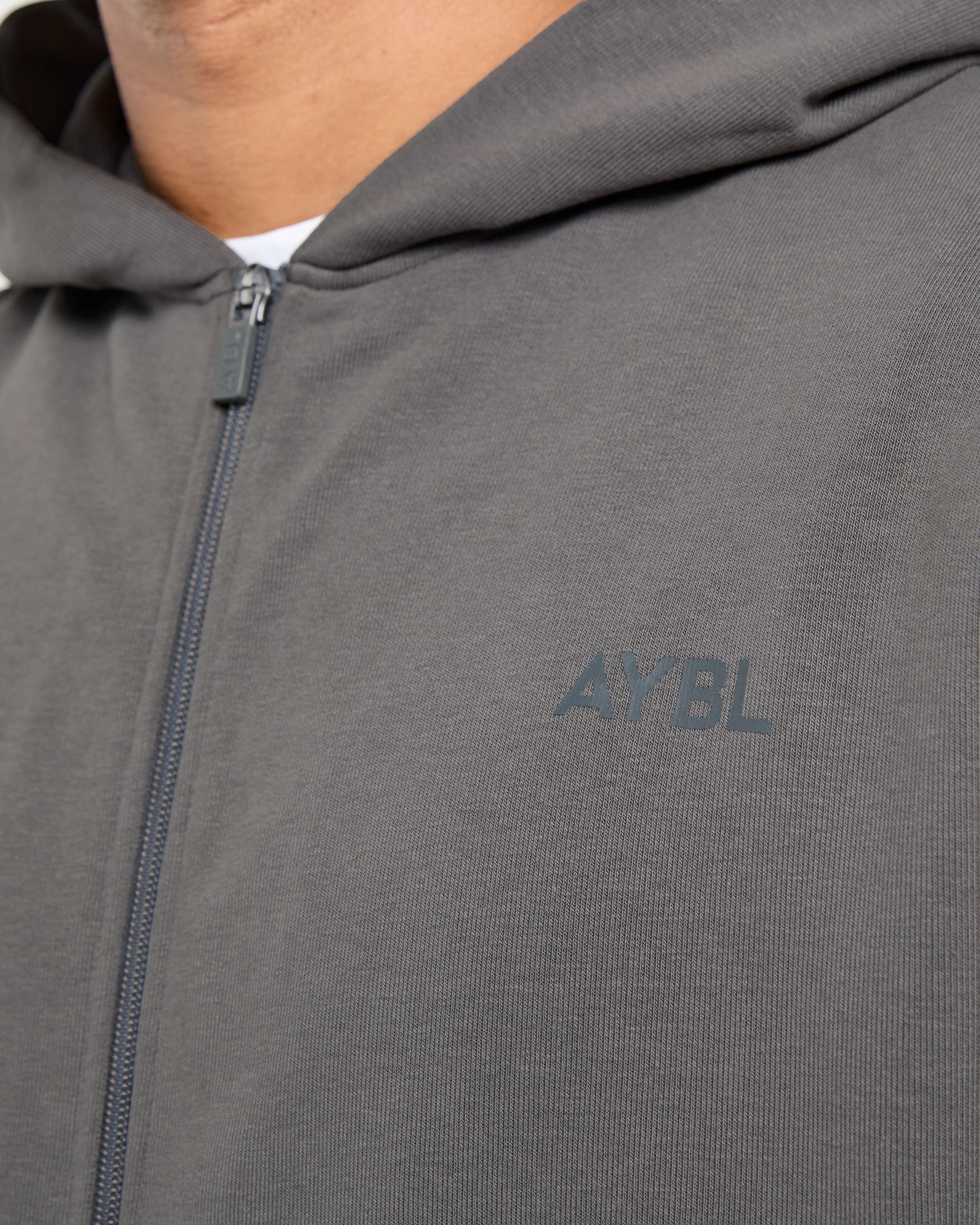 Craft Oversized Zip Up Hoodie - Charcoal - Image 5