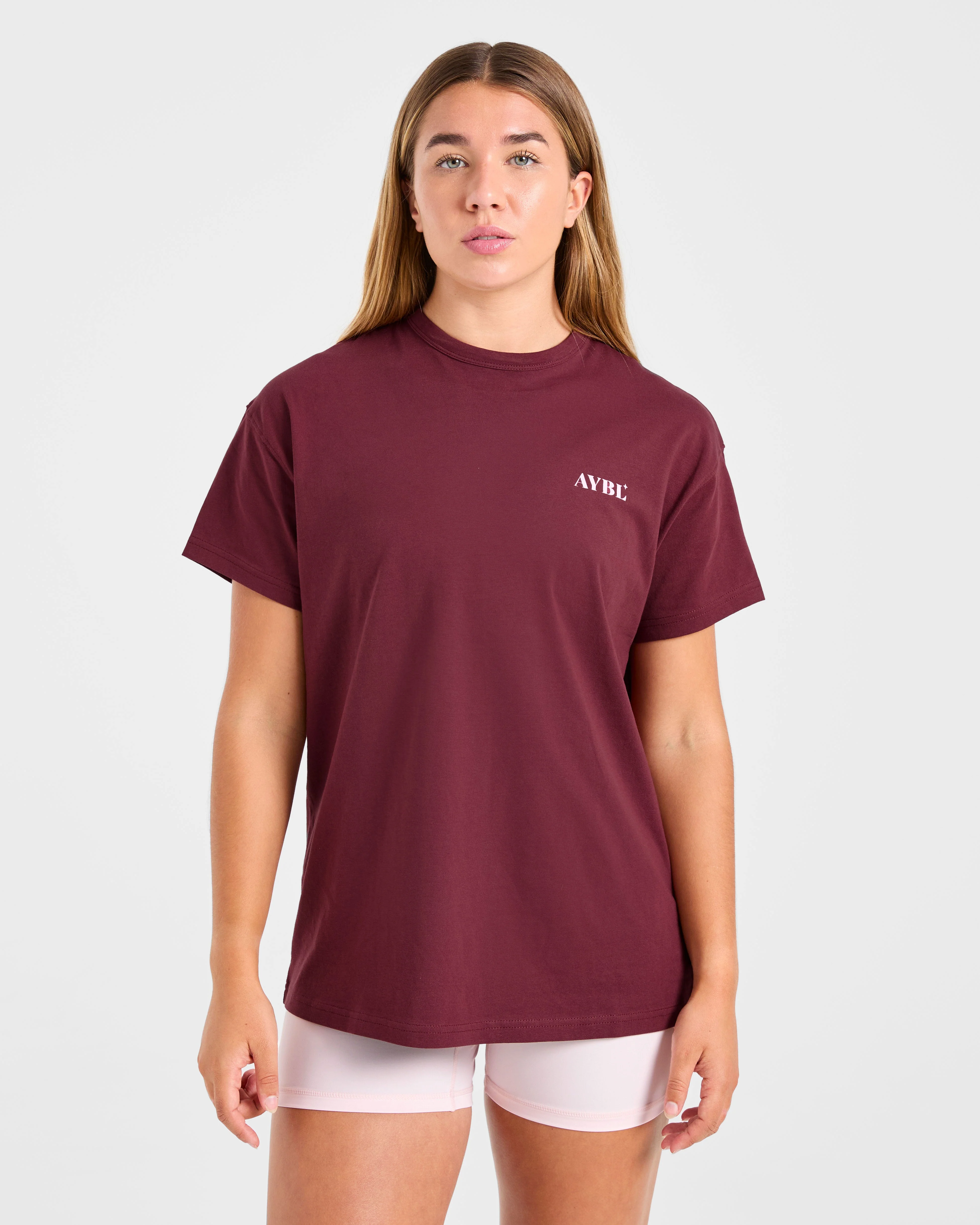 Dedicate To The Journey Oversized T Shirt - Burgundy - Image 2