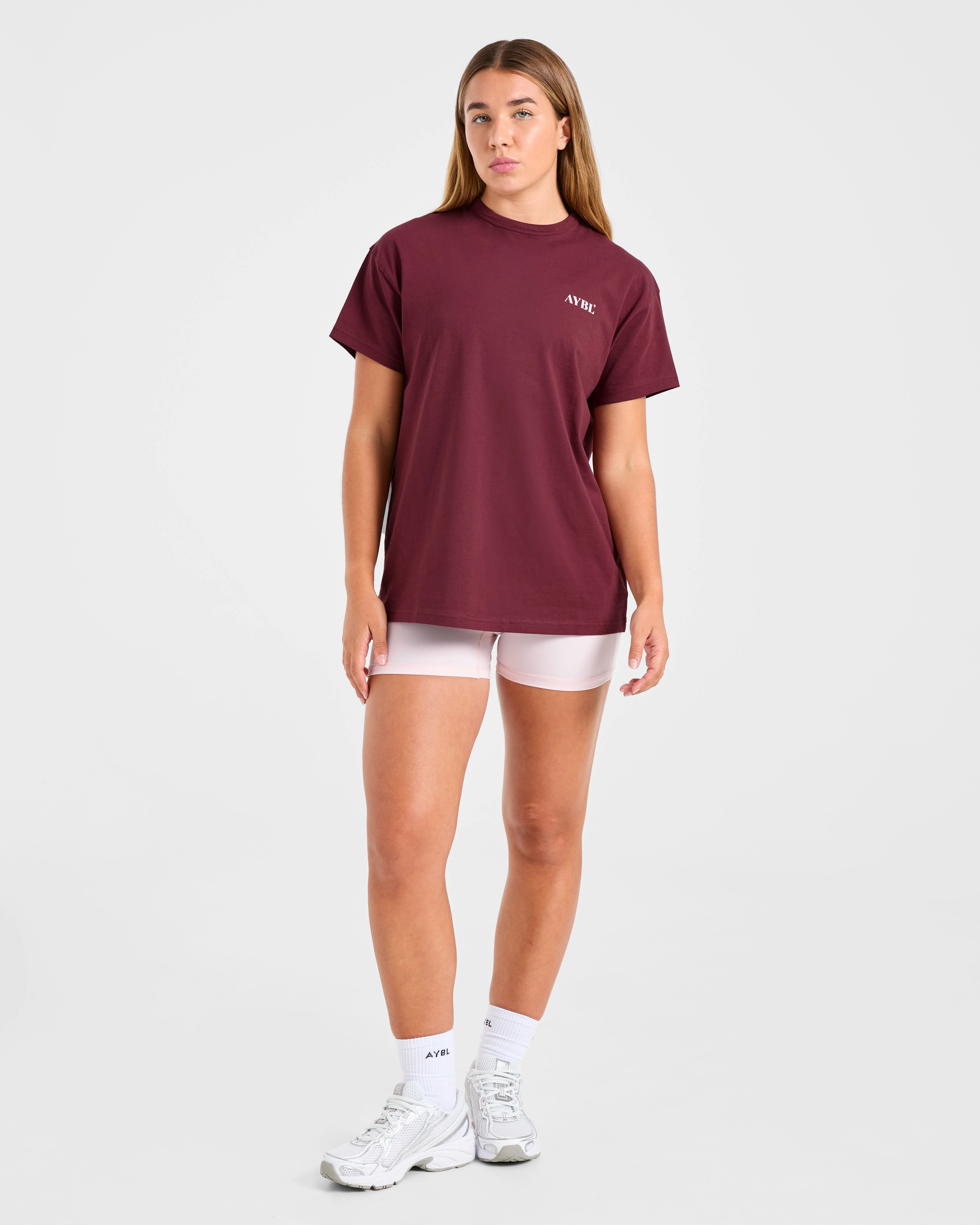 Dedicate To The Journey Oversized T Shirt - Burgundy - Image 3