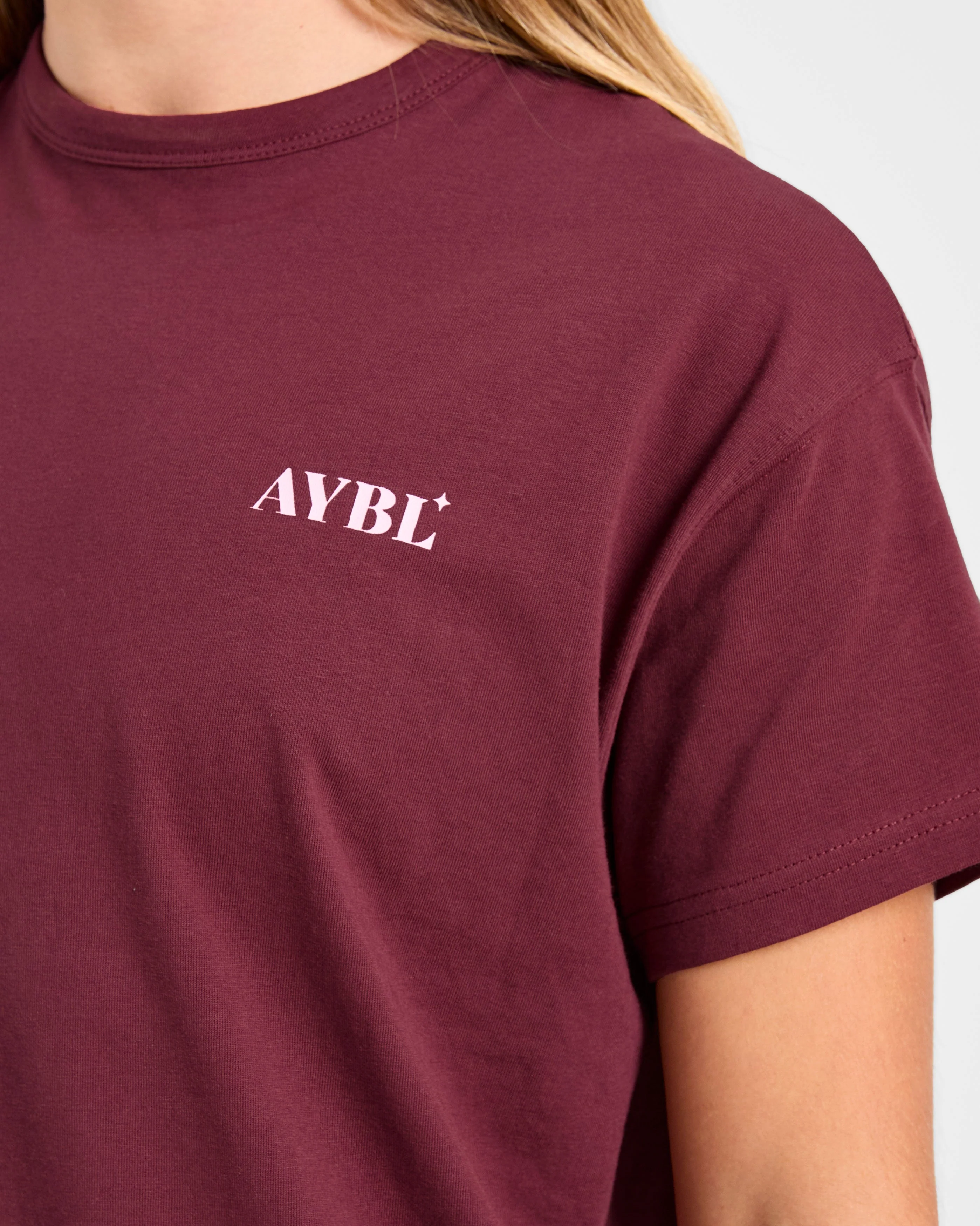 Dedicate To The Journey Oversized T Shirt - Burgundy - Image 5