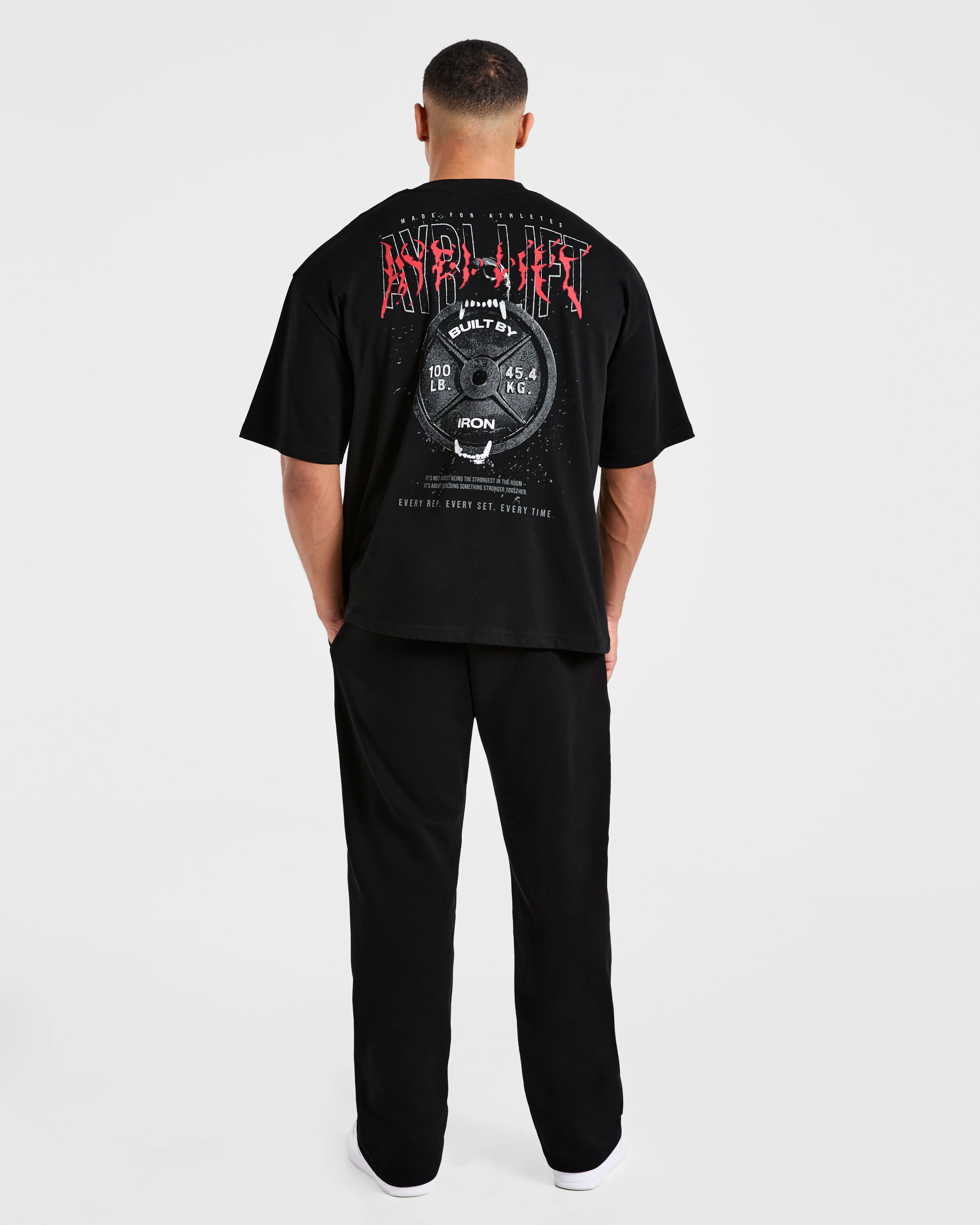 Doberman Strength Oversized T Shirt - Black/Red - Image 4