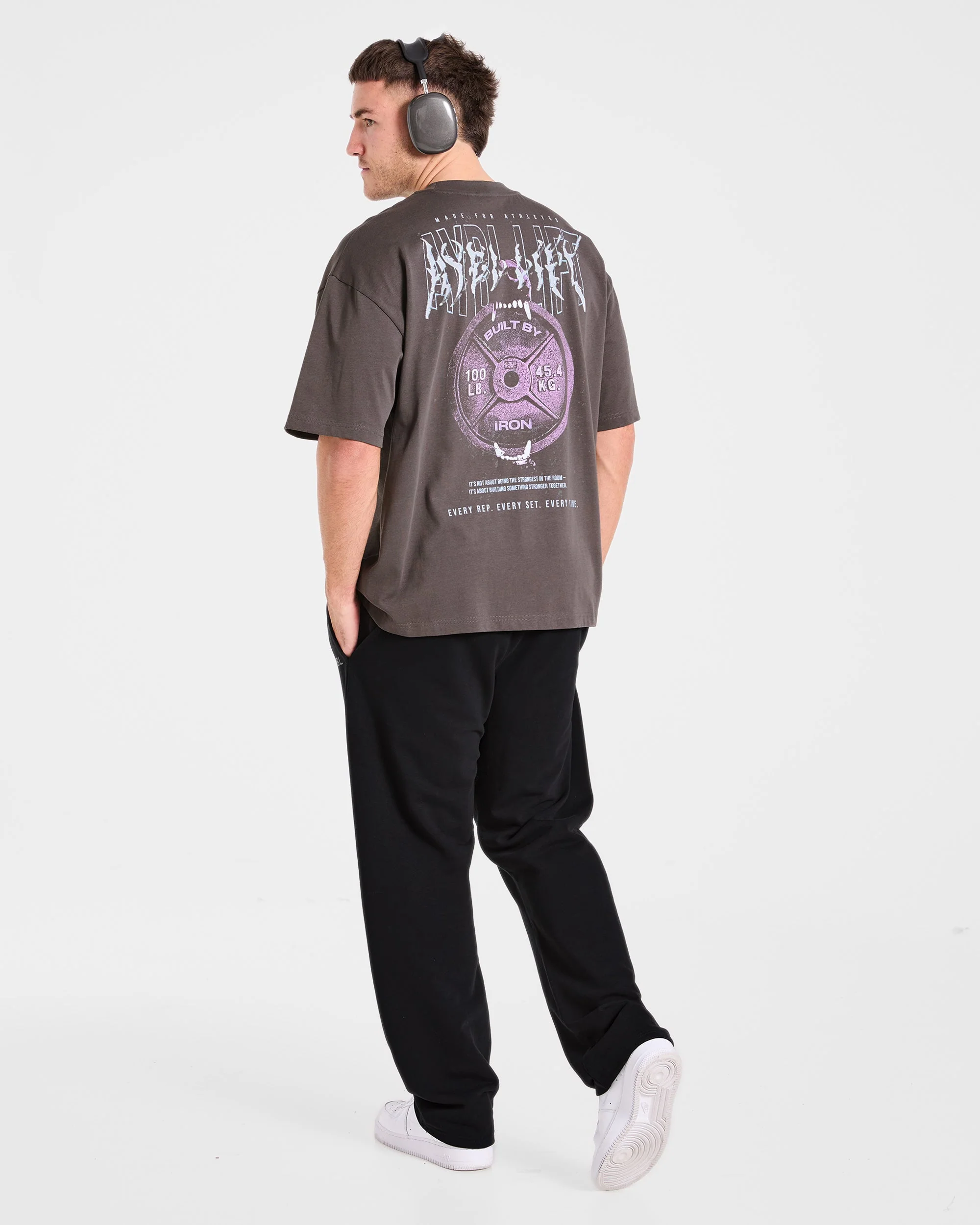 Doberman Strength Oversized T Shirt - Storm Grey - Image 7