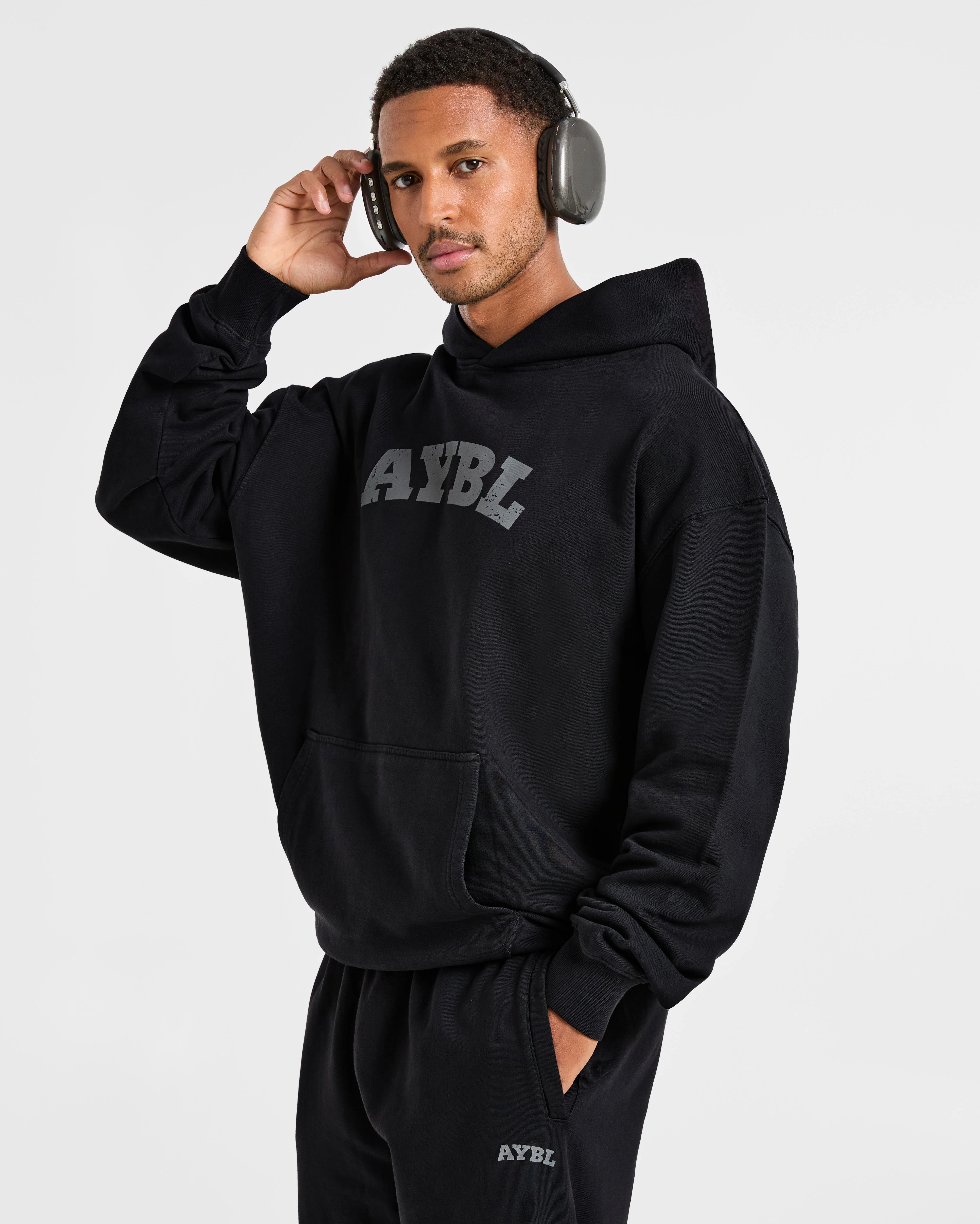 Elite Hoodie - Black/Charcoal - Image 8