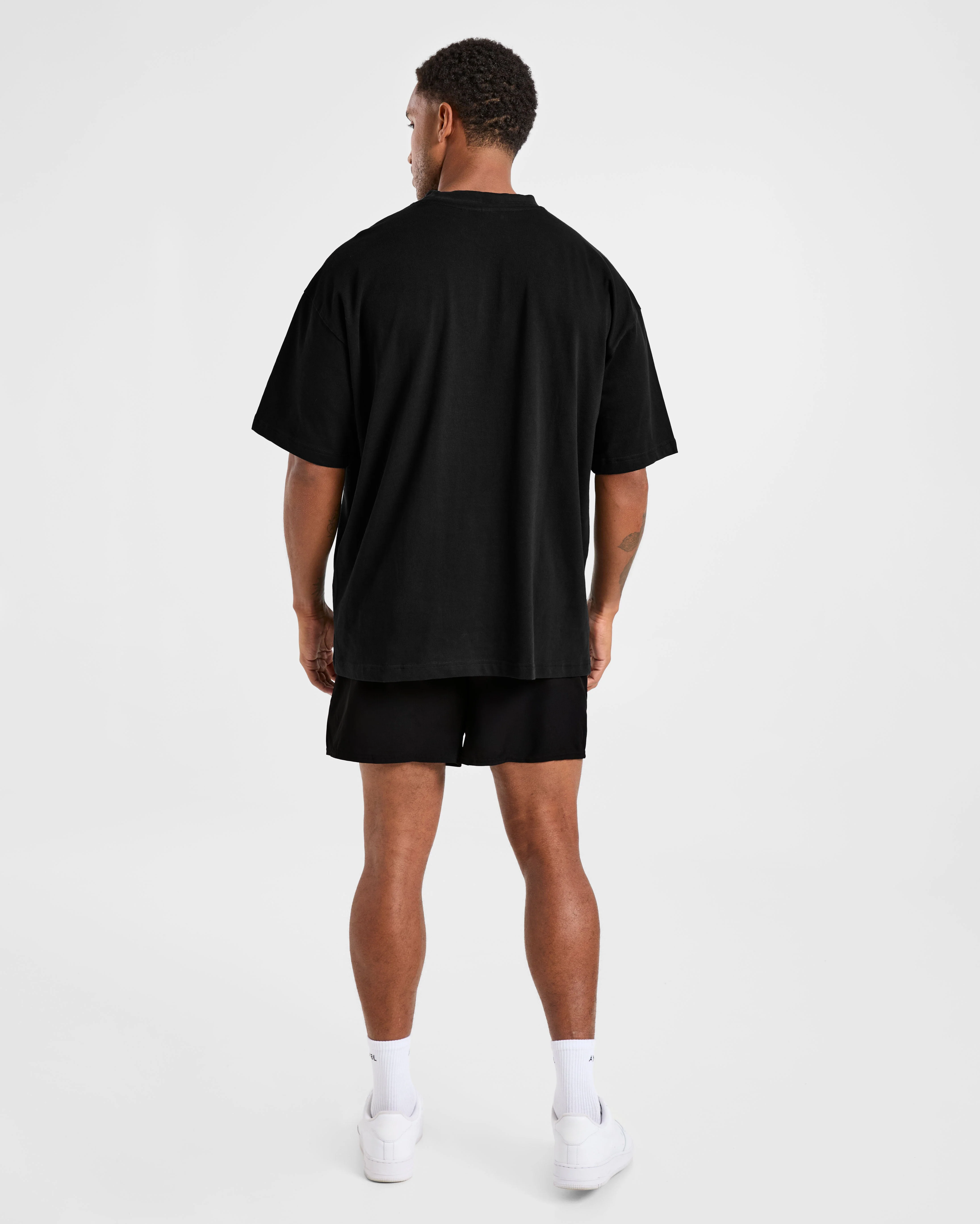 Elite Oversized T Shirt- Black/Charcoal - Image 4