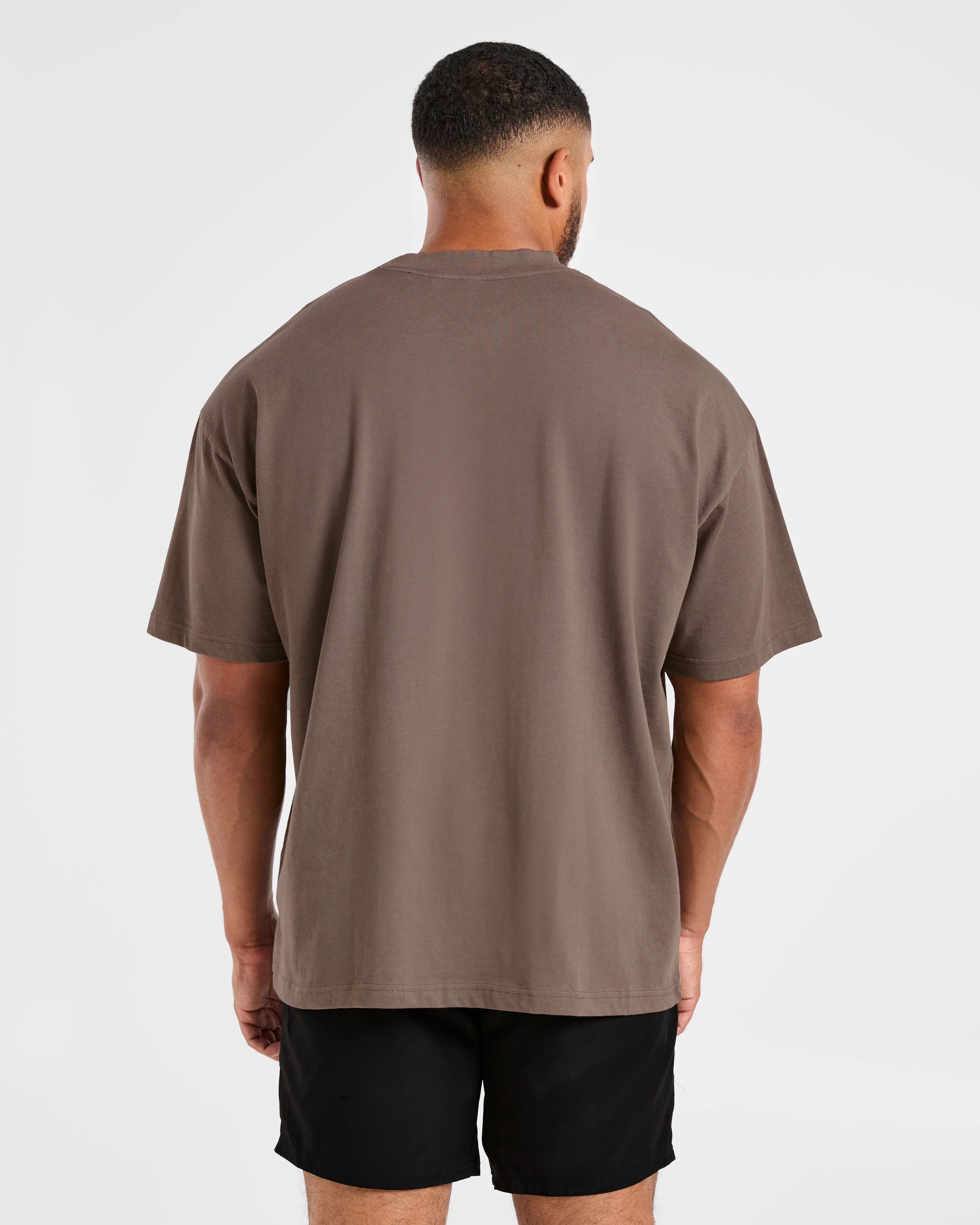 Elite Oversized T Shirt- Umber Brown - Image 2