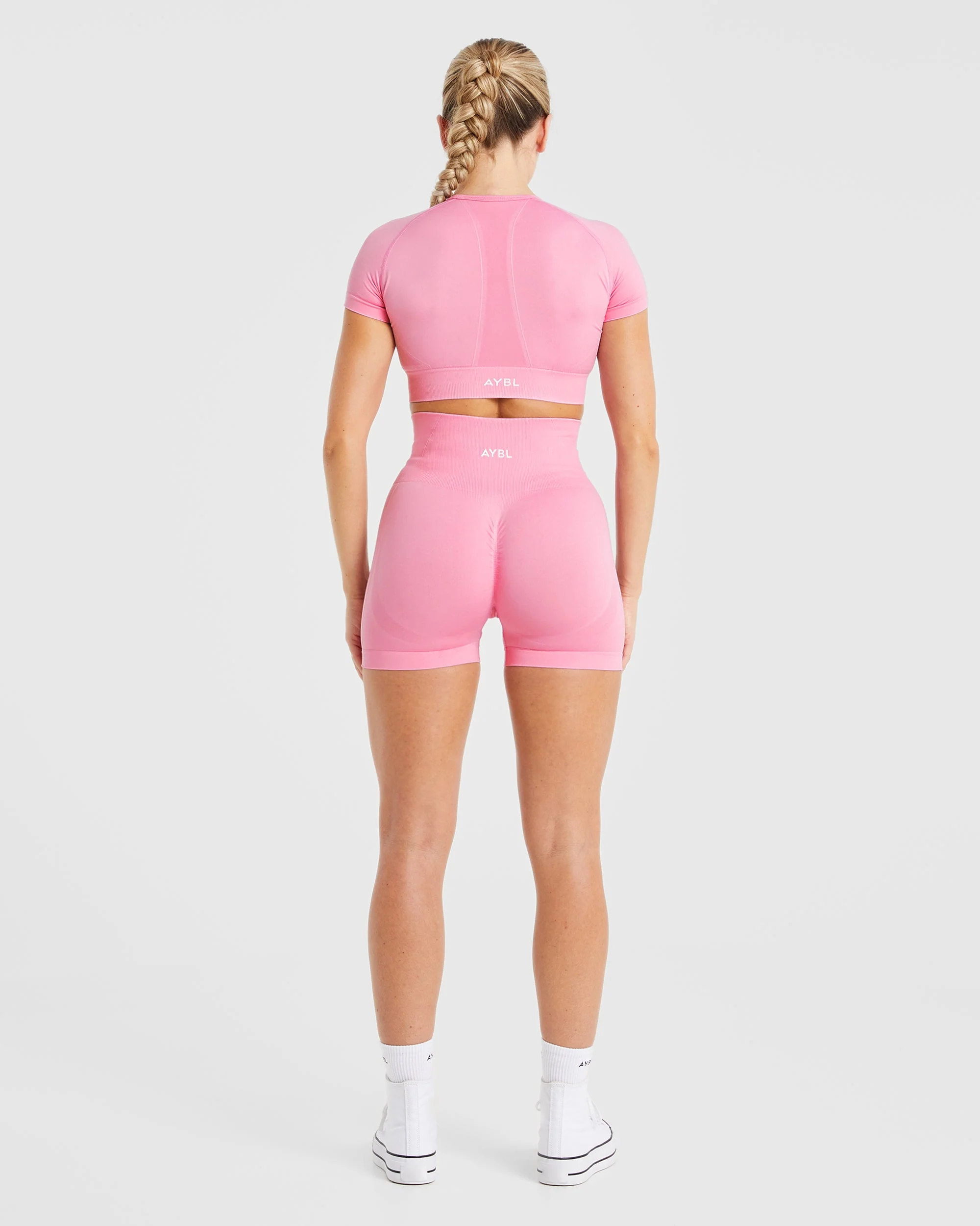 Empower Seamless Crop Top - Baby Pink - Image 12