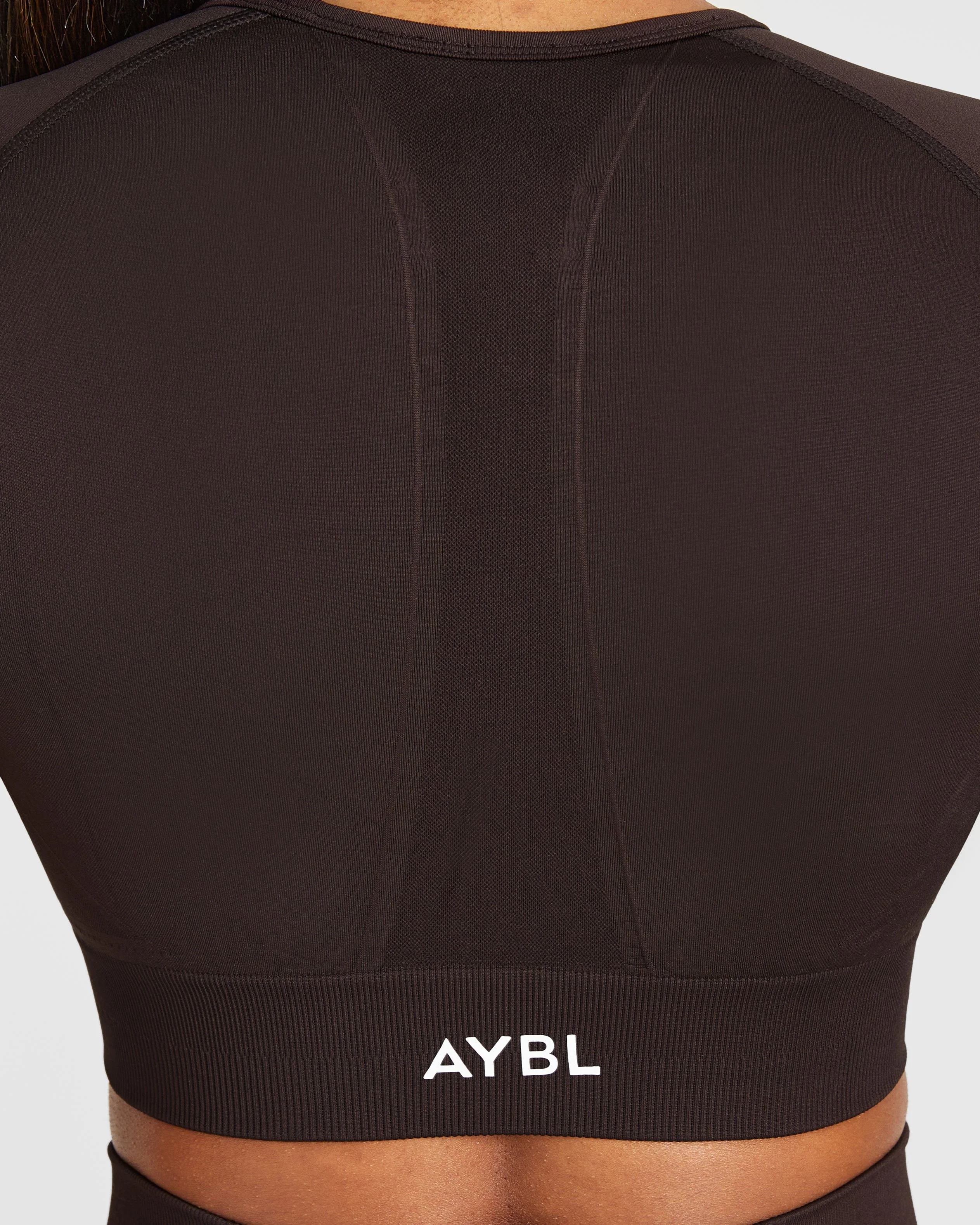 Empower Seamless Crop Top - Cocoa Brown - Image 6