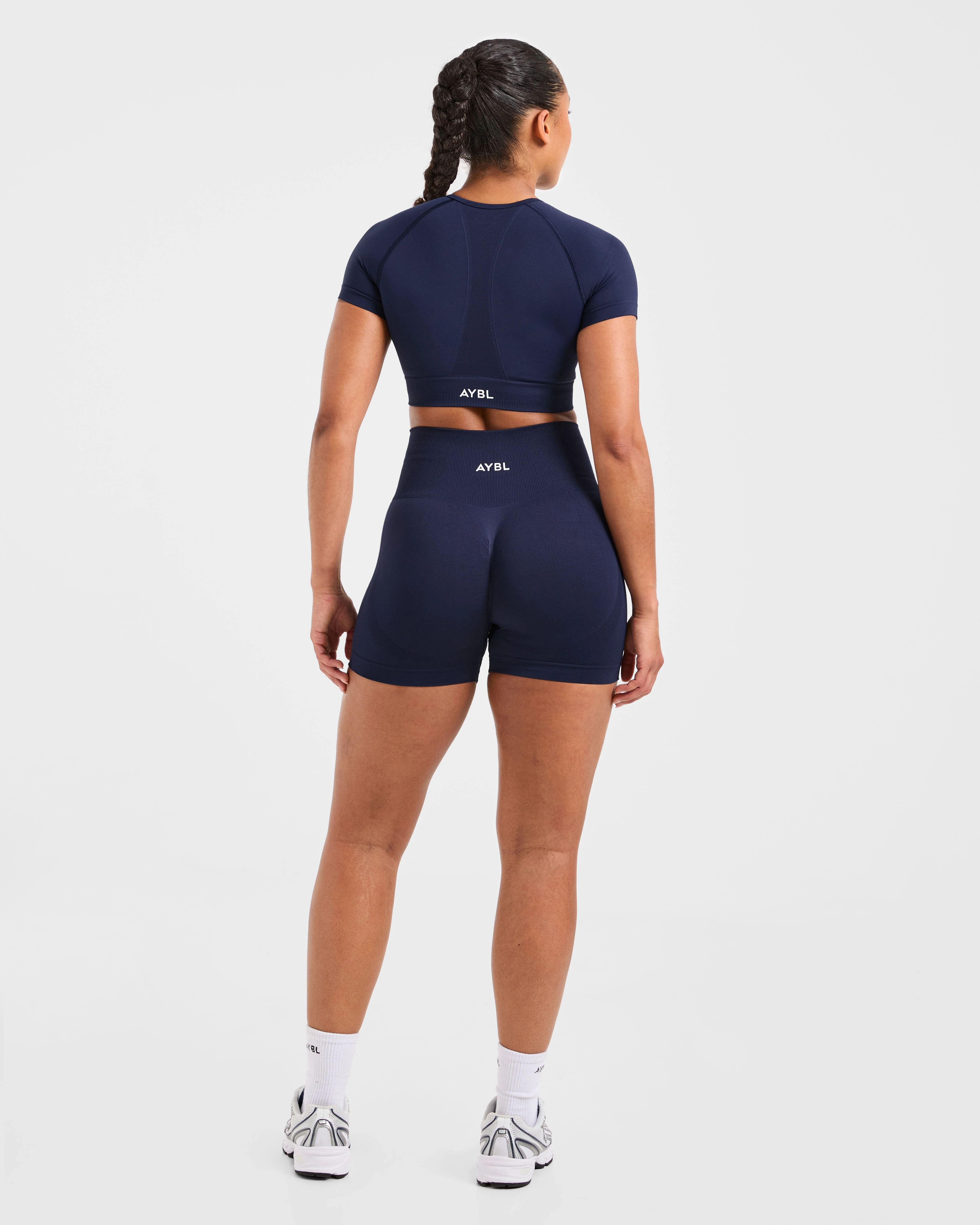 Empower Seamless Crop Top - Navy - Image 4