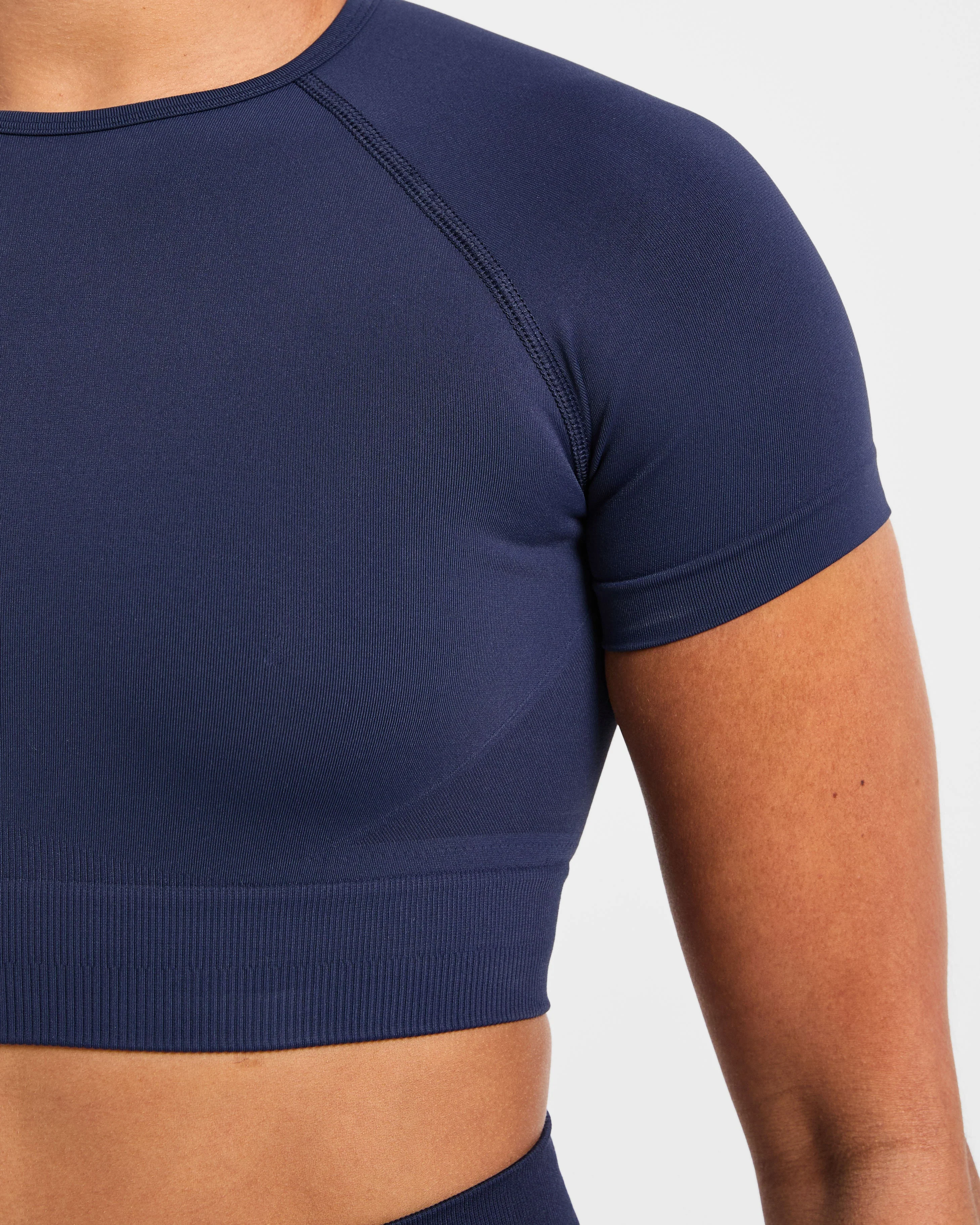 Empower Seamless Crop Top - Navy - Image 5