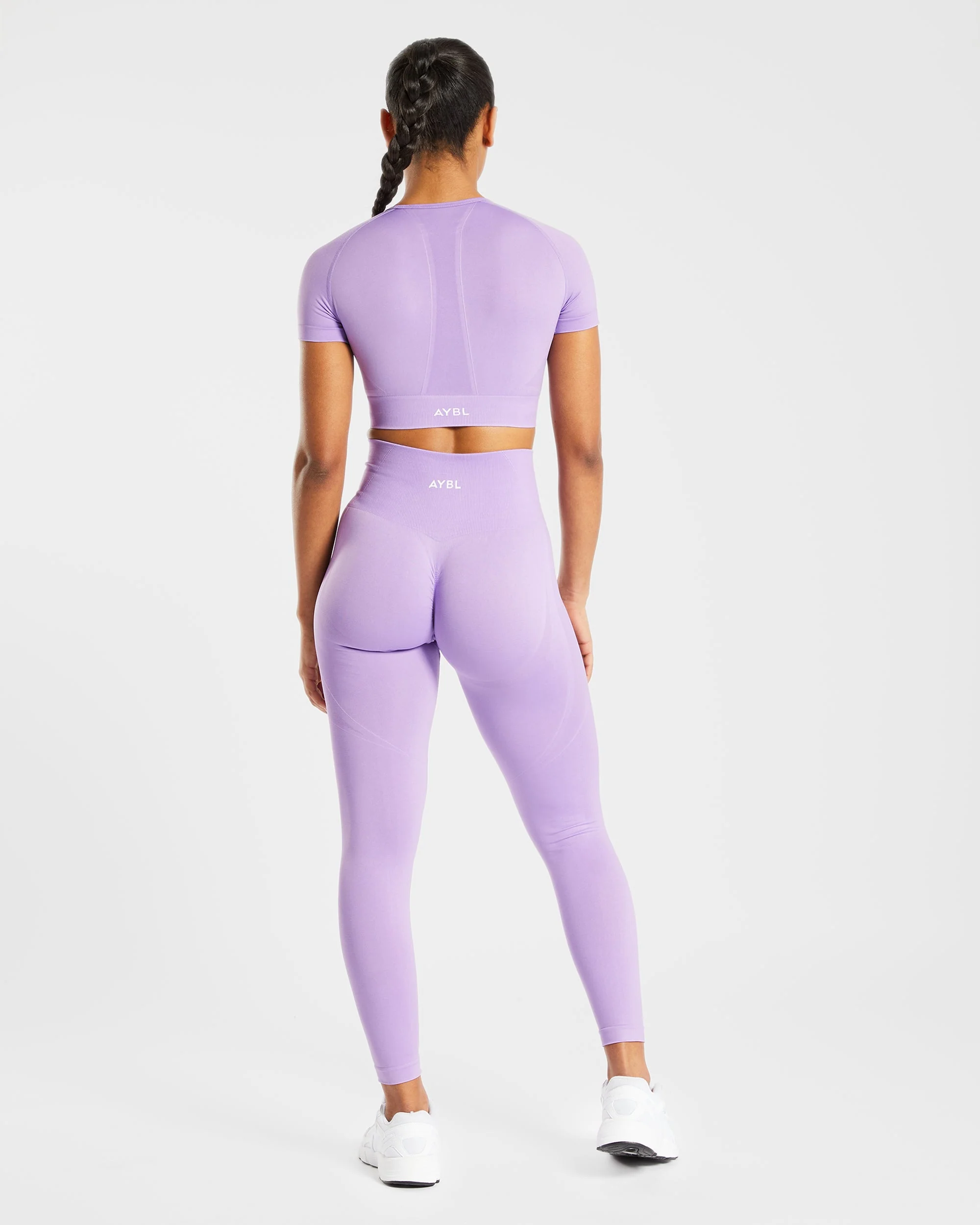 Empower Seamless Crop Top - Purple - Image 3