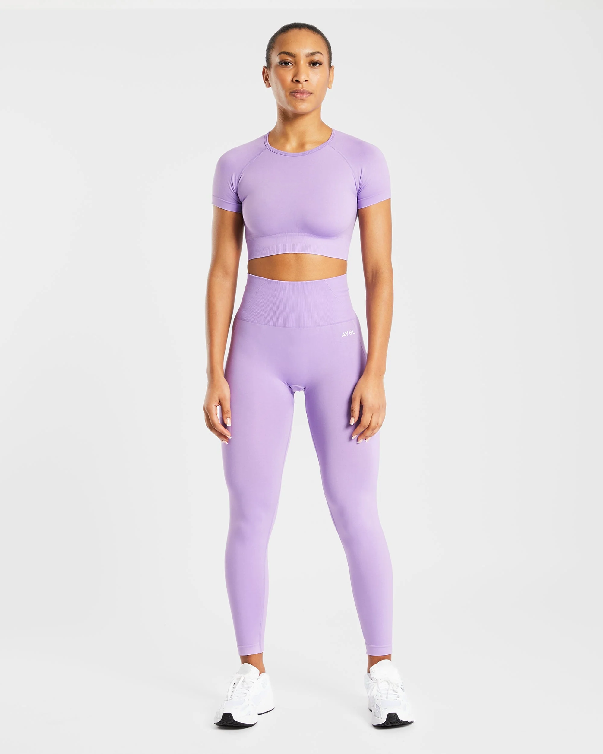Empower Seamless Crop Top - Purple - Image 4