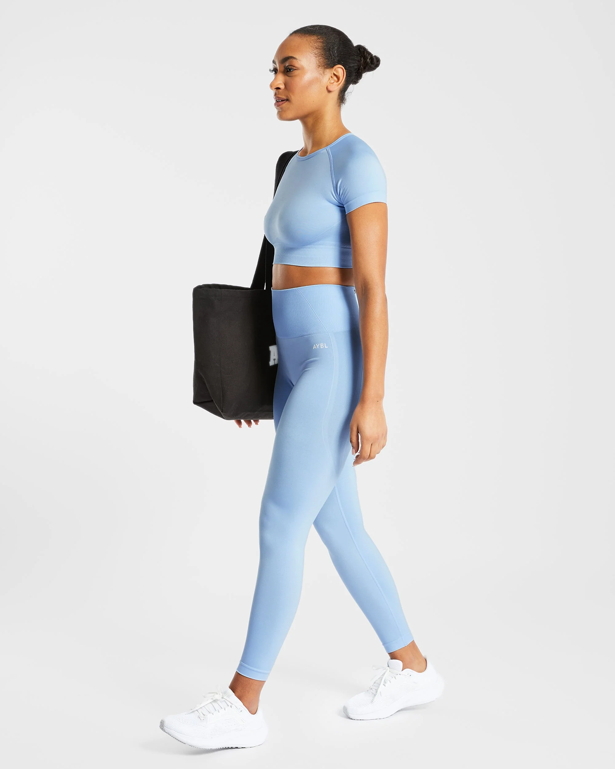 Empower Seamless Crop Top - Sky Blue - Image 16