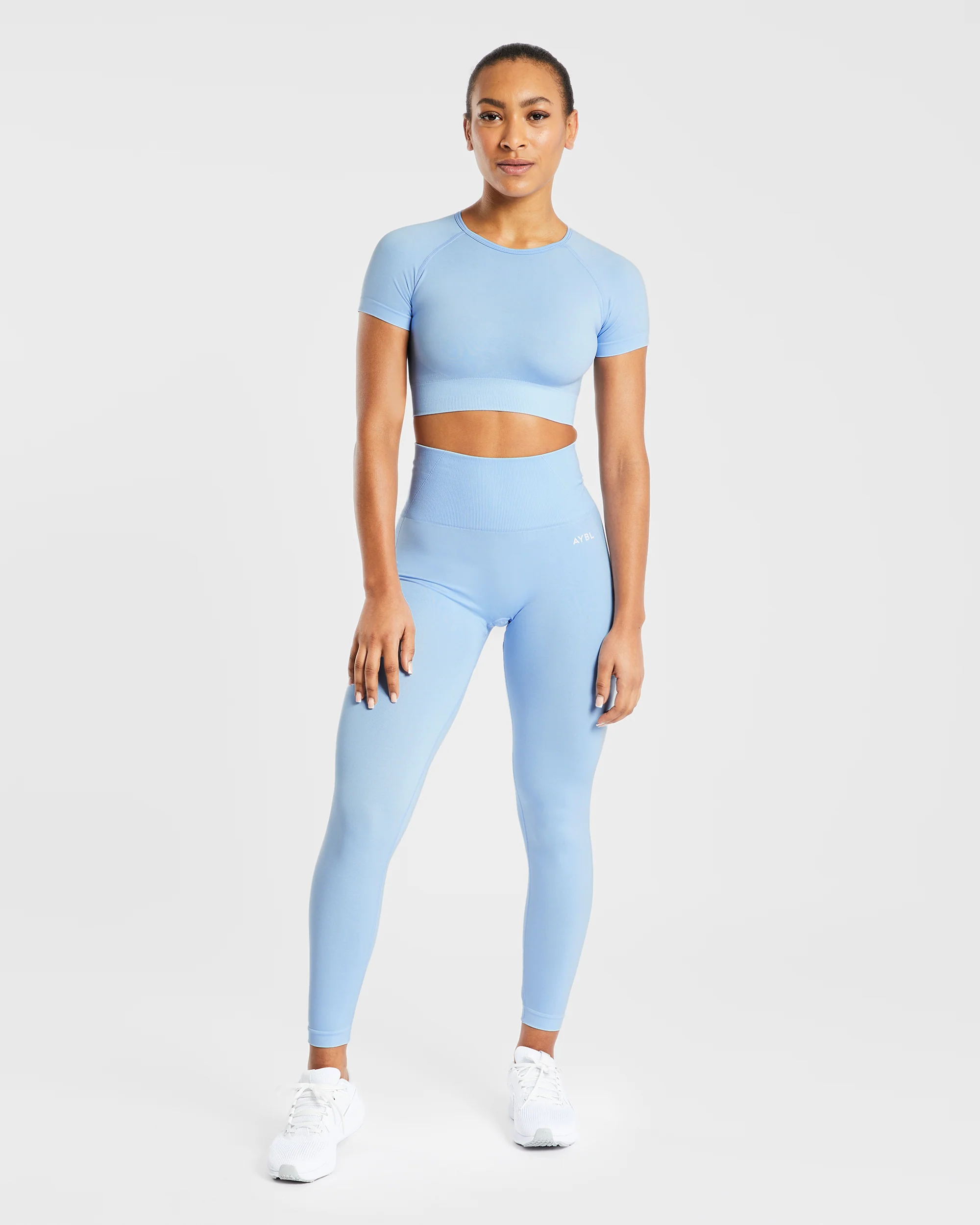 Empower Seamless Crop Top - Sky Blue - Image 19
