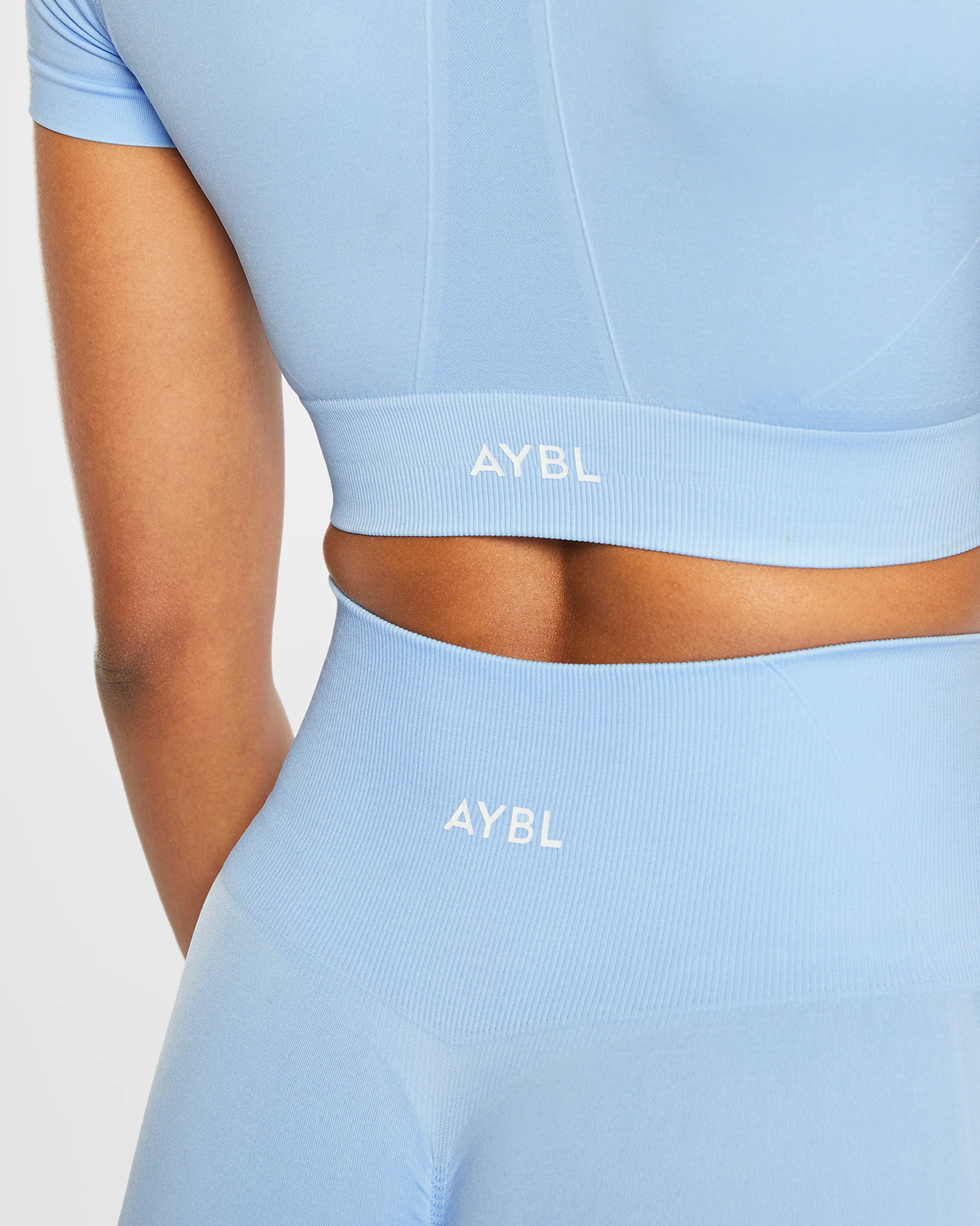 Empower Seamless Crop Top - Sky Blue - Image 22